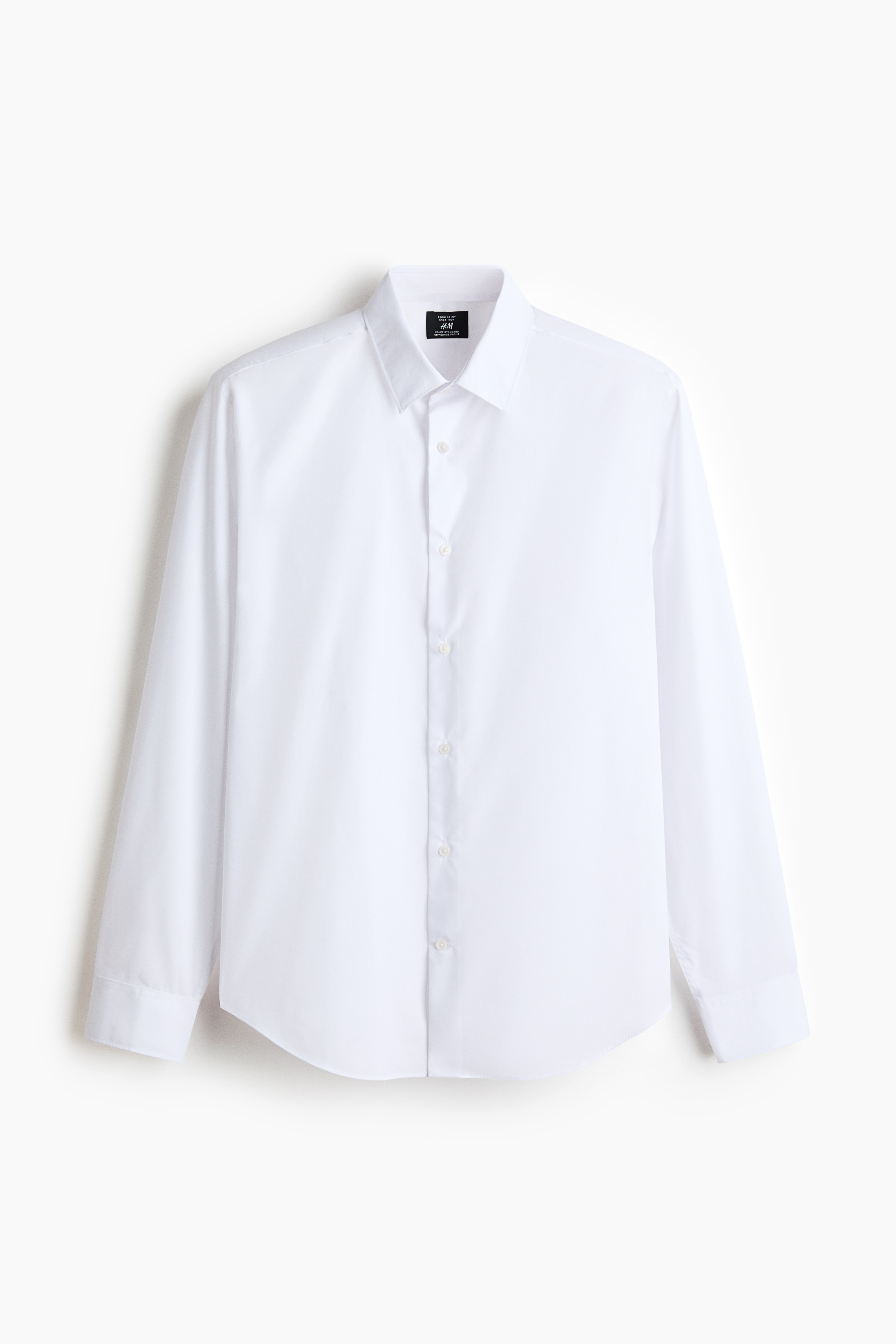 Regular Fit Easy-iron shirt - White/Light blue/Black/Light blue/Striped