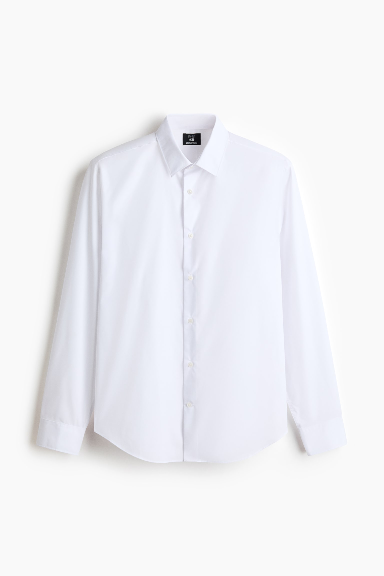 Regular Fit Easy-iron shirt - White/Black/Light blue/Light blue/Dark grey/Light blue/Striped - 1