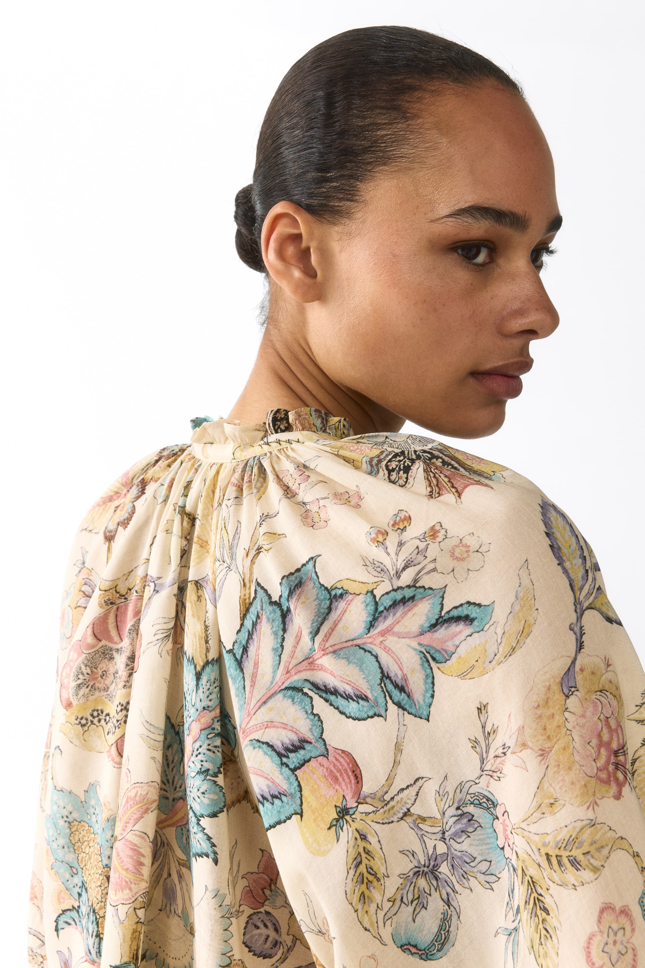 Oversized Cotton-Blend Blouse