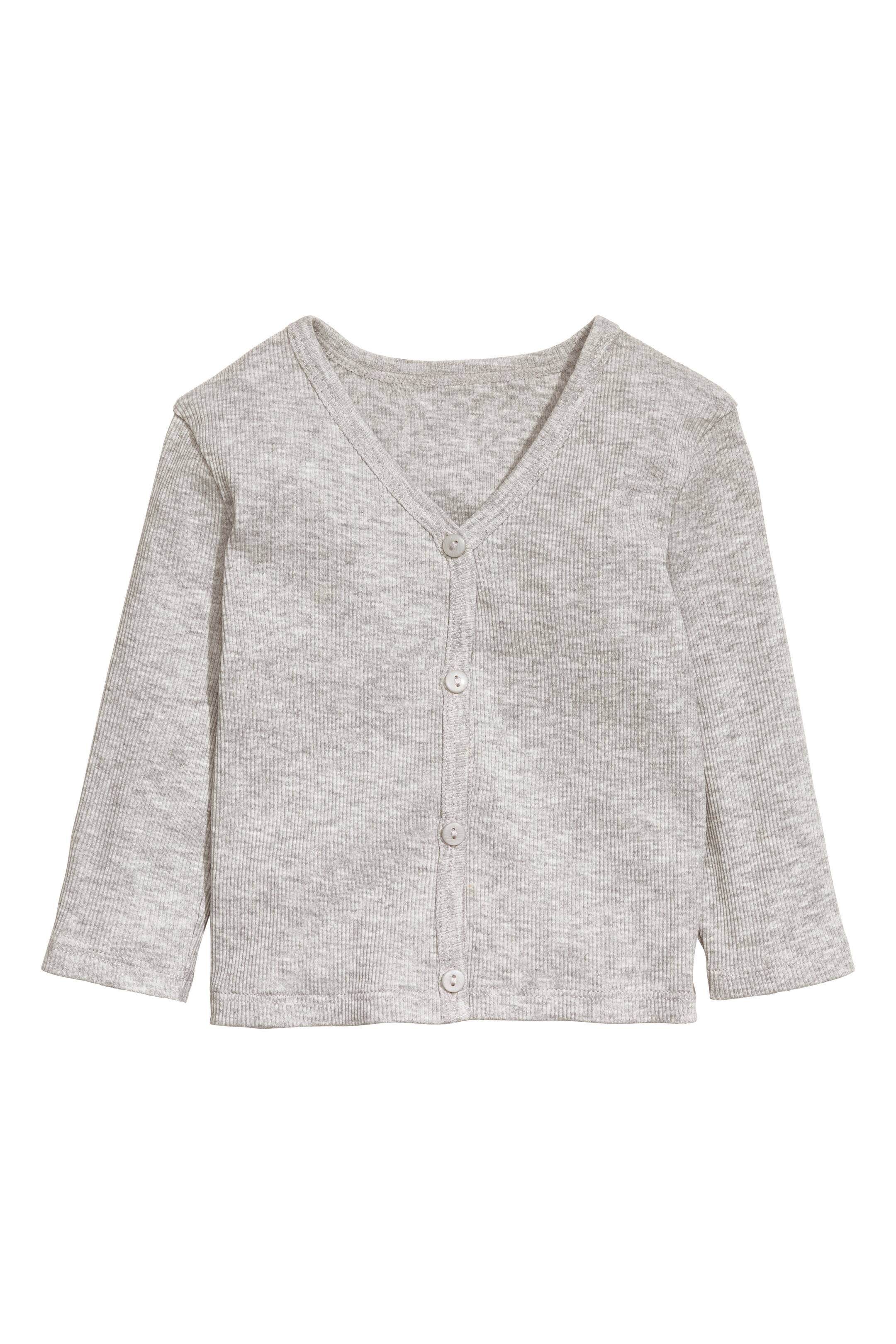 Ver imagem maior: Casaco em jersey canelado - Cinzento mesclado - CRIANÇA | H&M PT 1