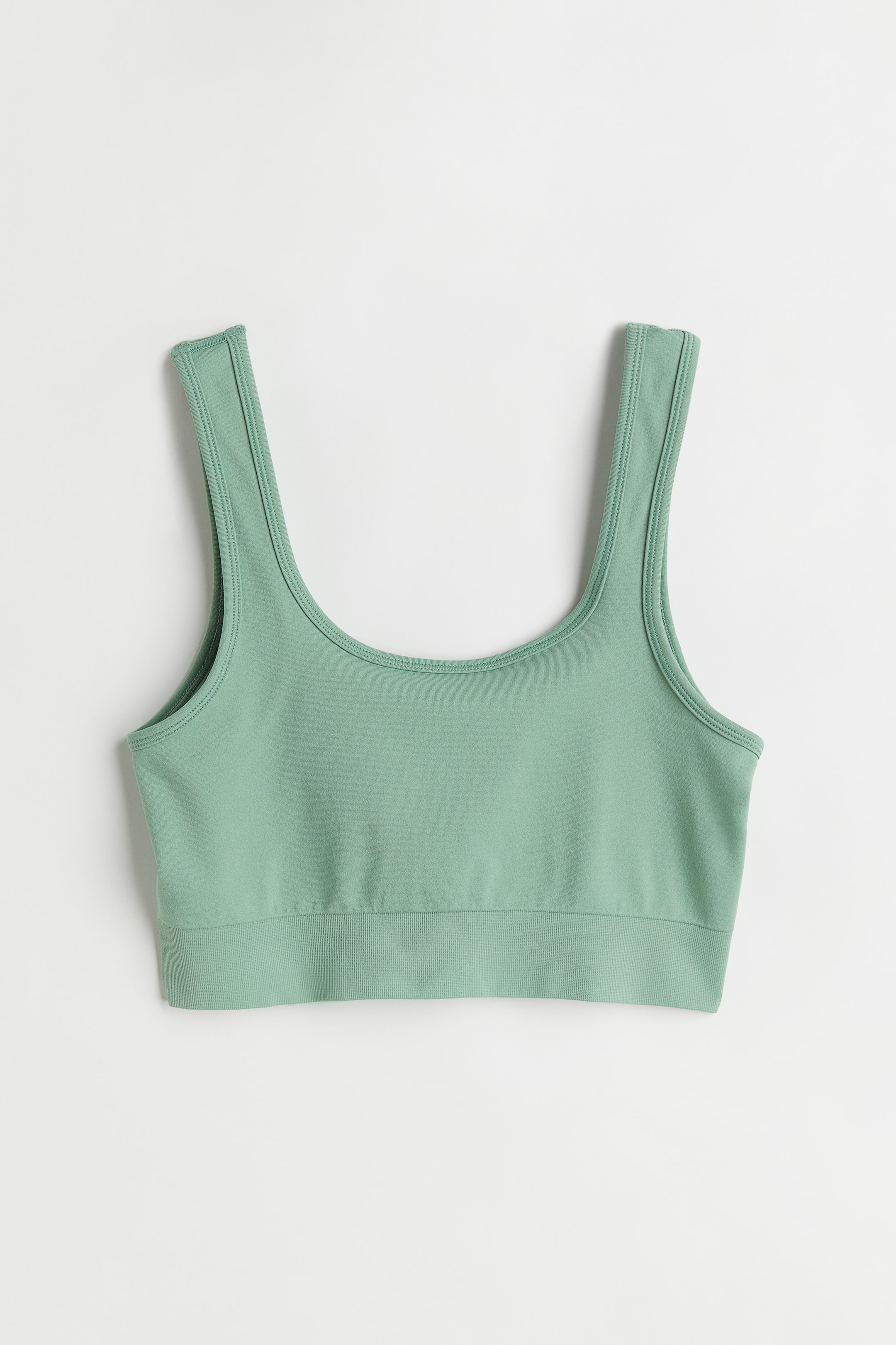 Prikaži veću sliku: Sportski grudnjak bez šavova Light Support - Svetlozelena - Ladies | H&M RS 1