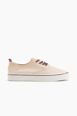 Sneakers i bomullscanvas