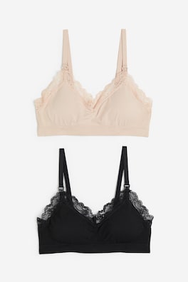 MAMA 2-pack vadderad amningsbh Seamless