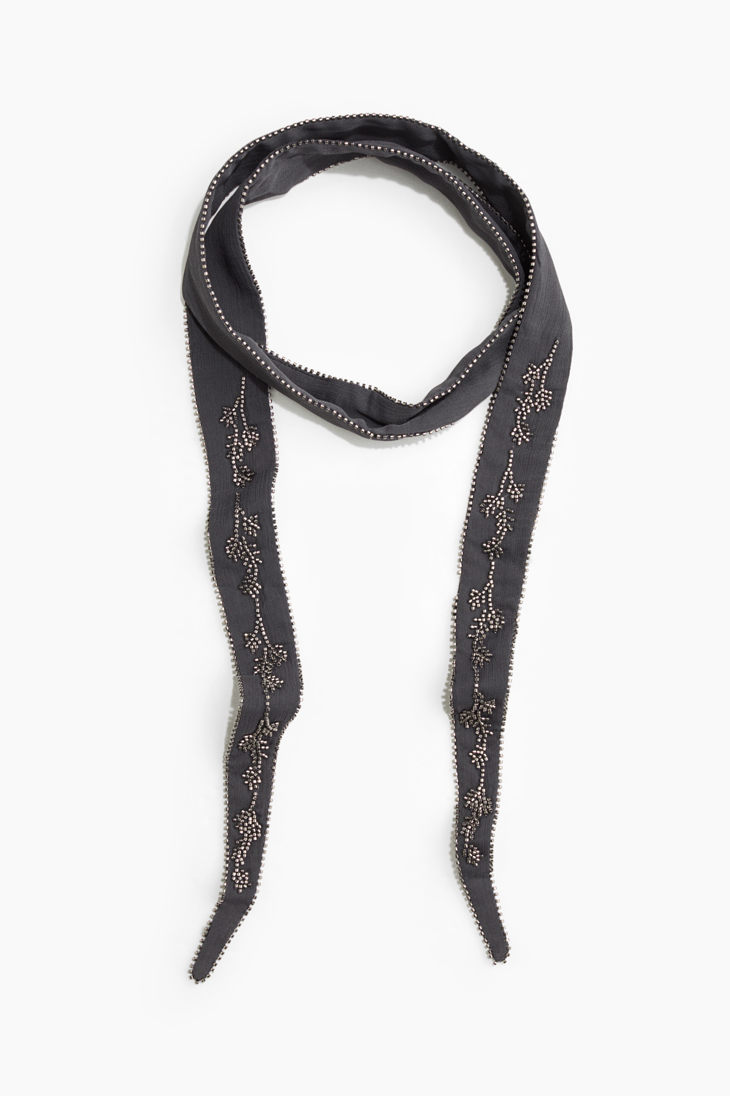 Embellished chiffon scarfModel