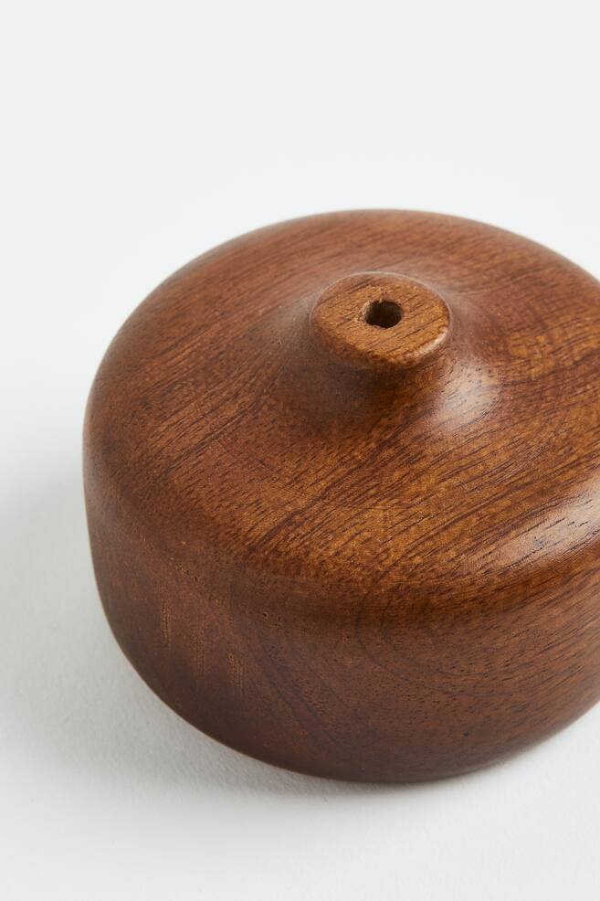 Wooden mini vase - Brown/Brown/Brown/Light beige - 2