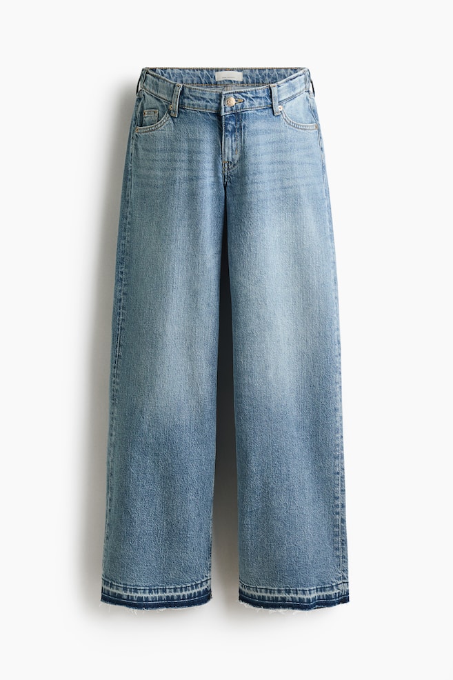 MAMA Before & After Weite Jeans - Helles Denimblau/Dunkelgrau/Puderrosa/Denimblau/Helles Denimblau - 1