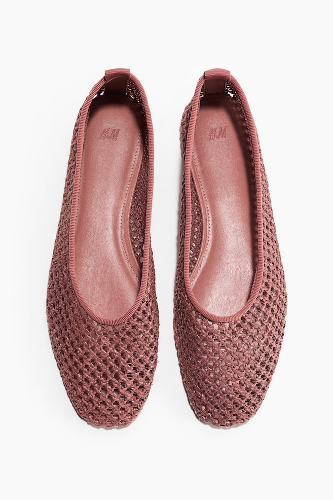 Braided ballet flats-Dusty red - 3
