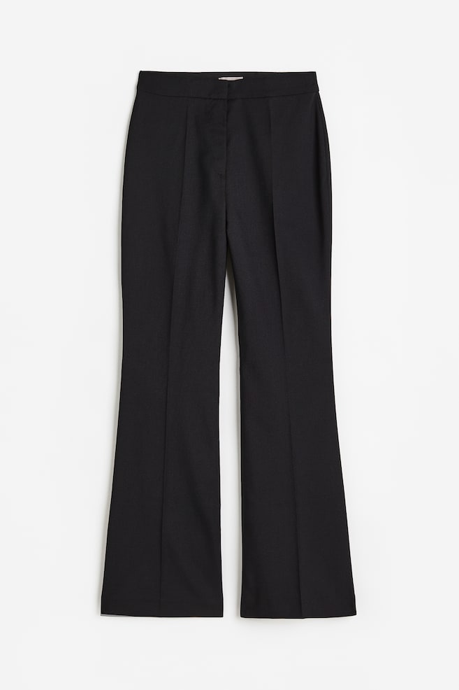 Flared tailored trousers - Black/Cerise/Beige - 1