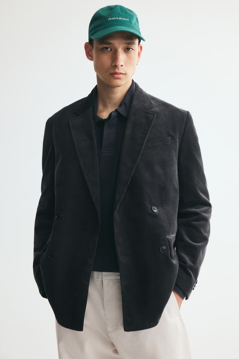 Sako od rebrastog somota Relaxed Fit