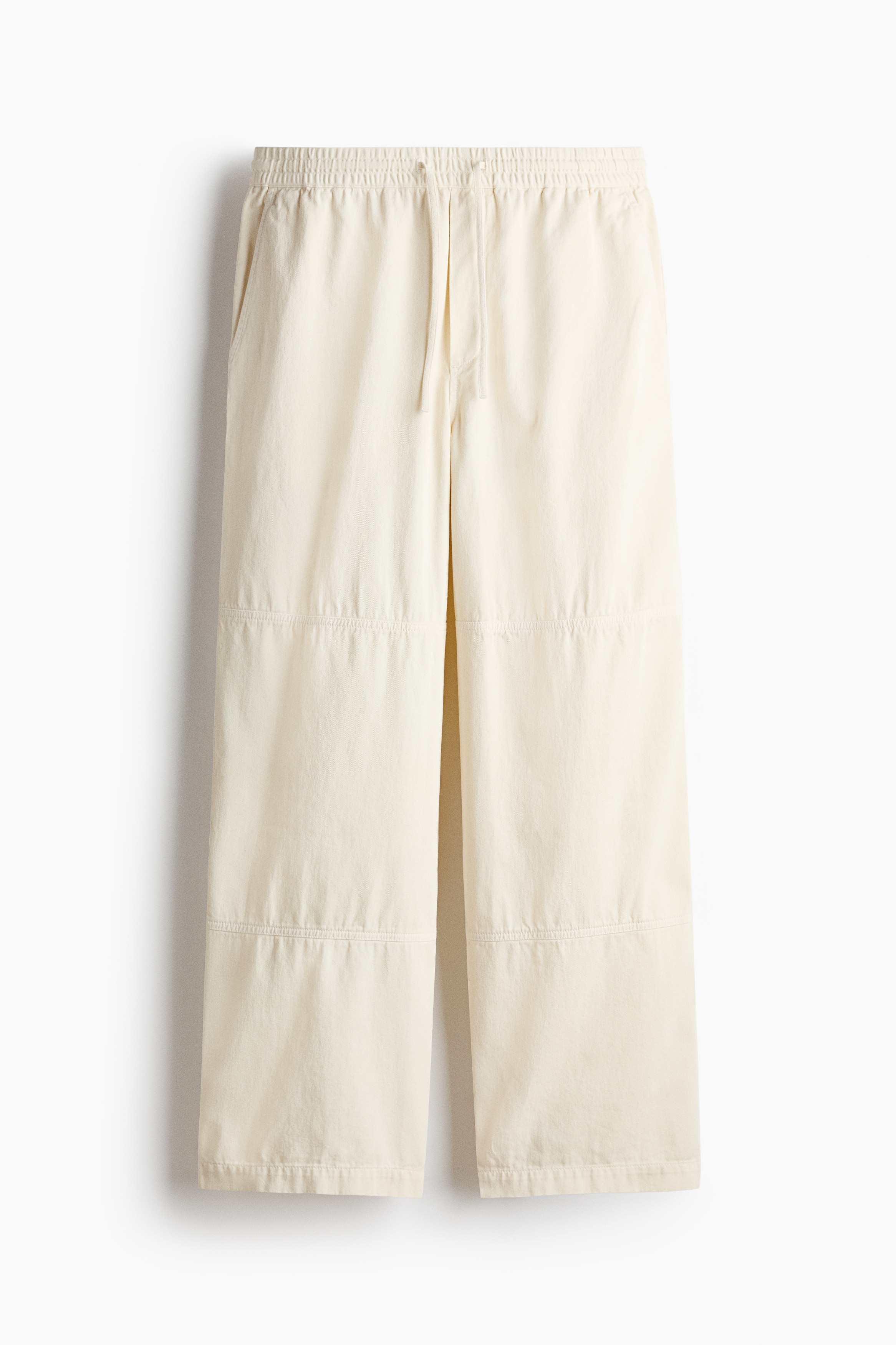 Relaxed Fit Cotton trousers - Cream/Light khaki green