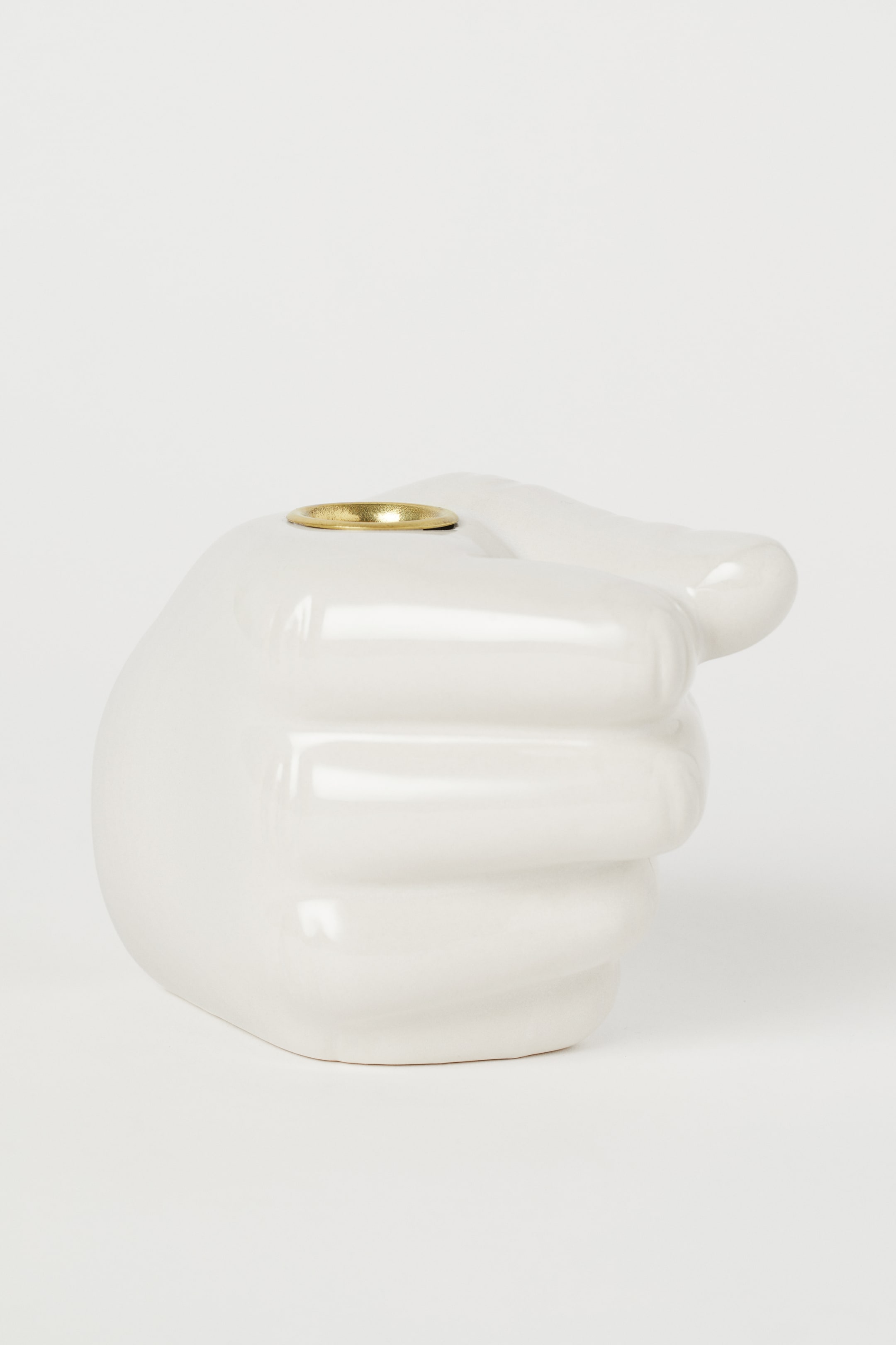 View larger image: Stoneware candlestick - White - Home All | H&M IE 1