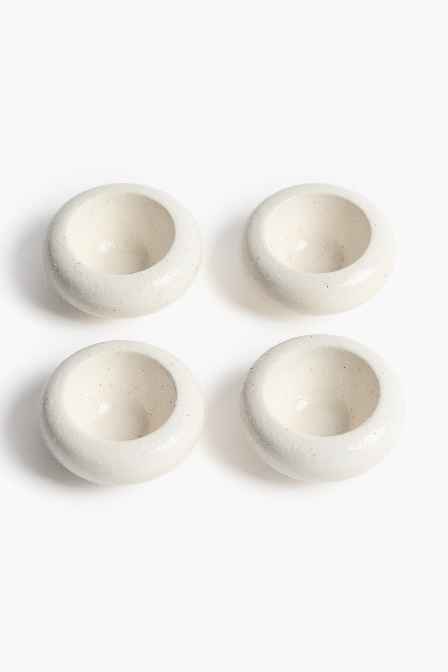 4-pack stoneware egg cups - White - 1