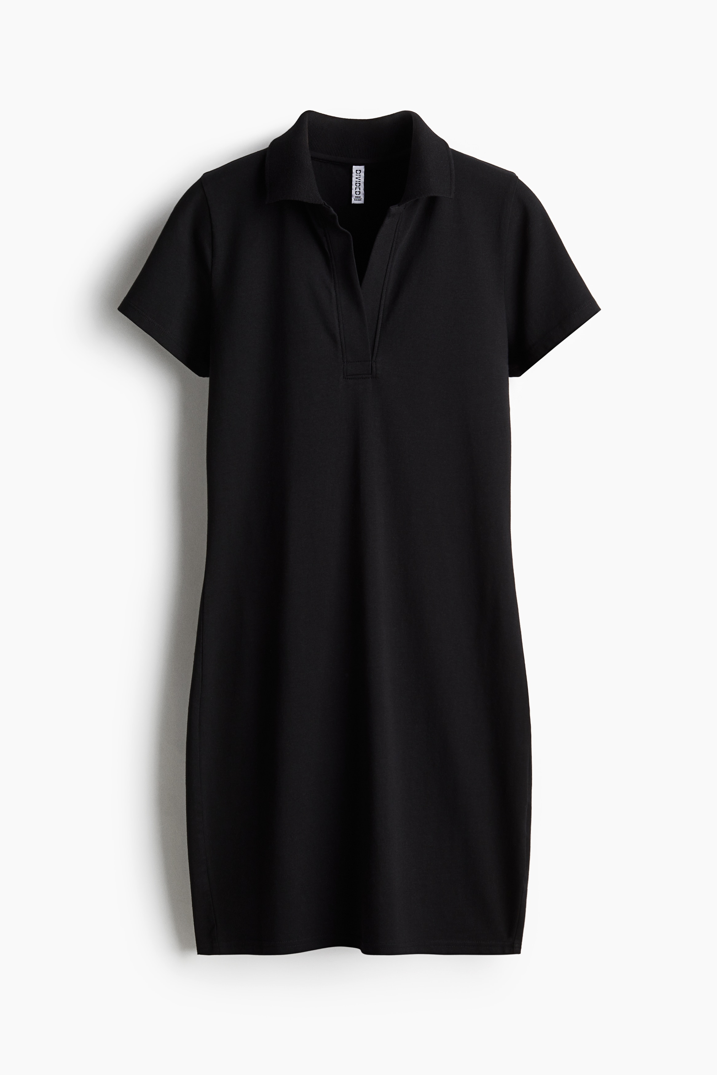 Women's Black Bodycon polo dress | H&M PH
