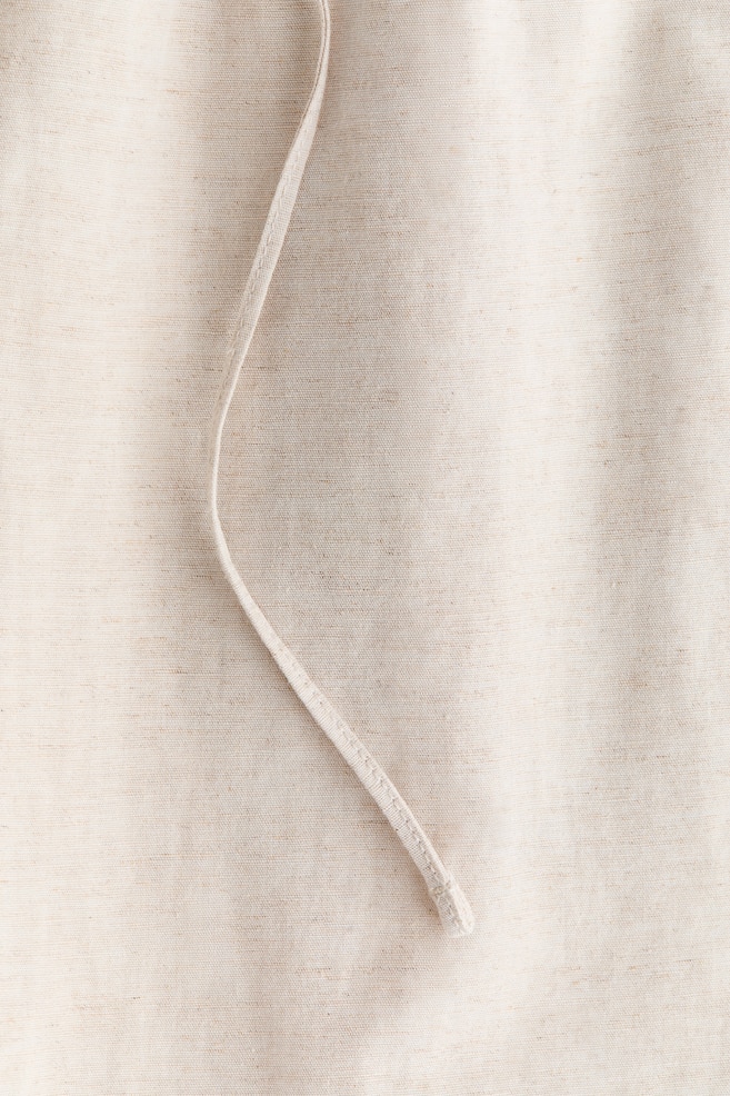 Linen-Blend Pants - Light beige/Dark brown/White/Black/Light turquoise/White/light blue striped/Light beige/Cream/striped/Dark khaki green - 3