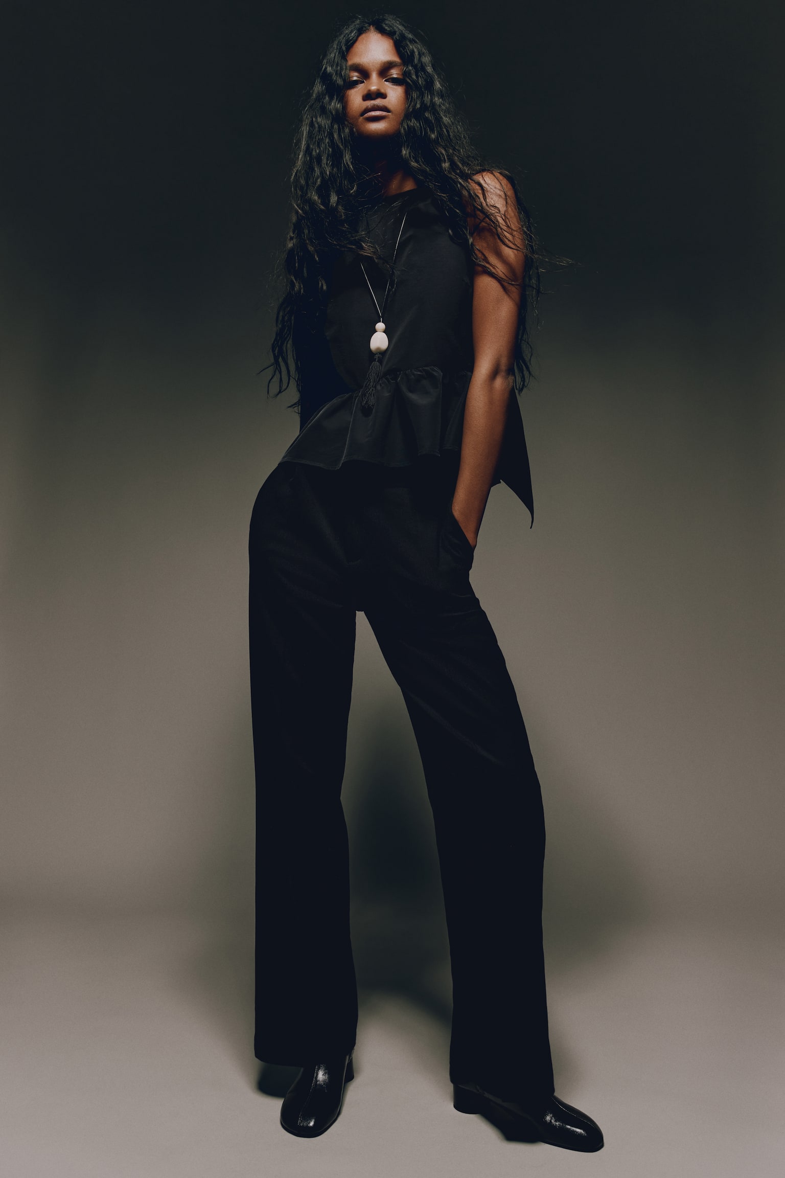 Pantalon chic - Noir/Gris - 2