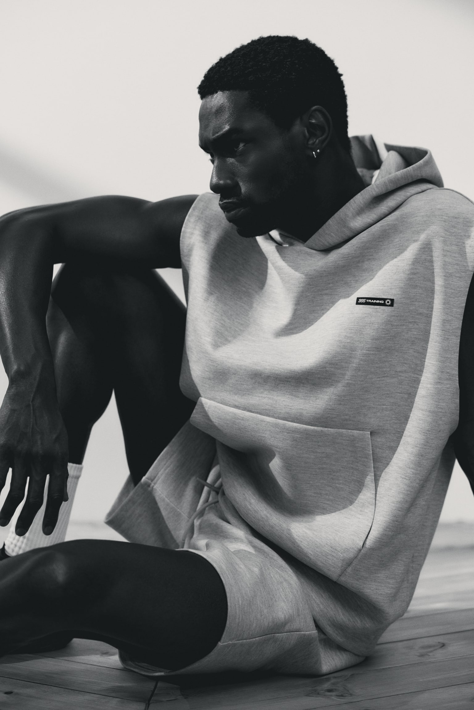 Sleeveless Sports hoodie with DryMove™ - Grey marl/Burgundy/365 Training Team/Dark grey/Running - 3