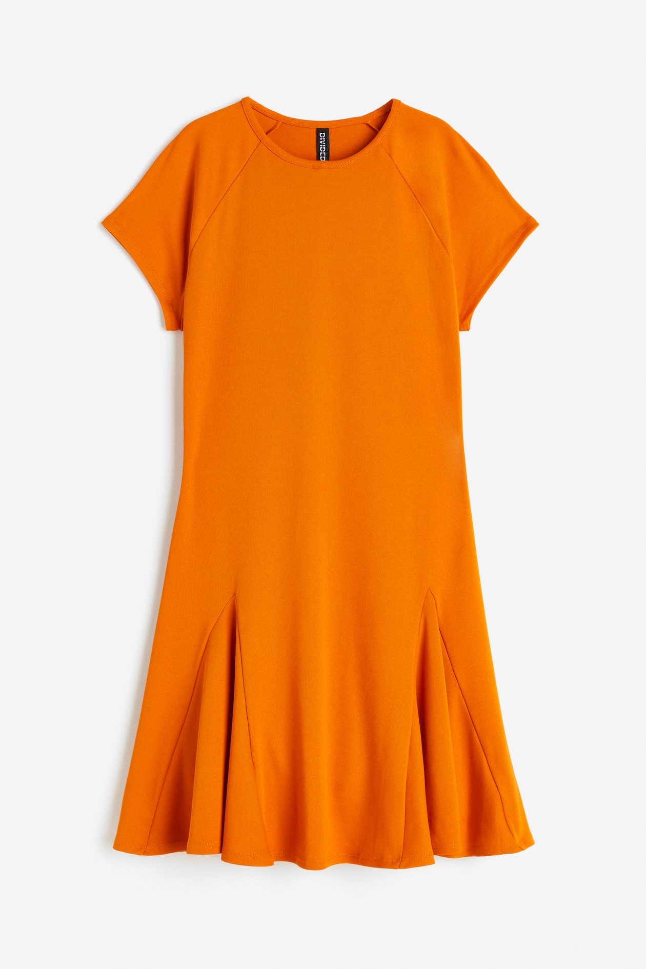 Godet-pleated jersey dress Orange Ladies H&M IN