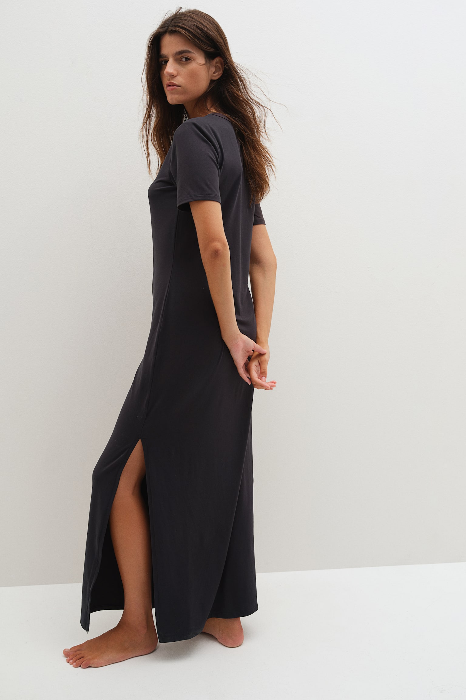 T-shirt dress - Black - 1