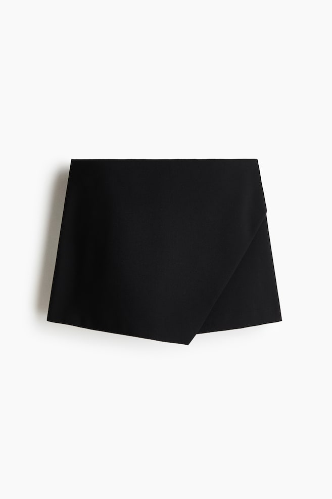Wrap skort - Black/Black/Grey/Pinstriped - 1