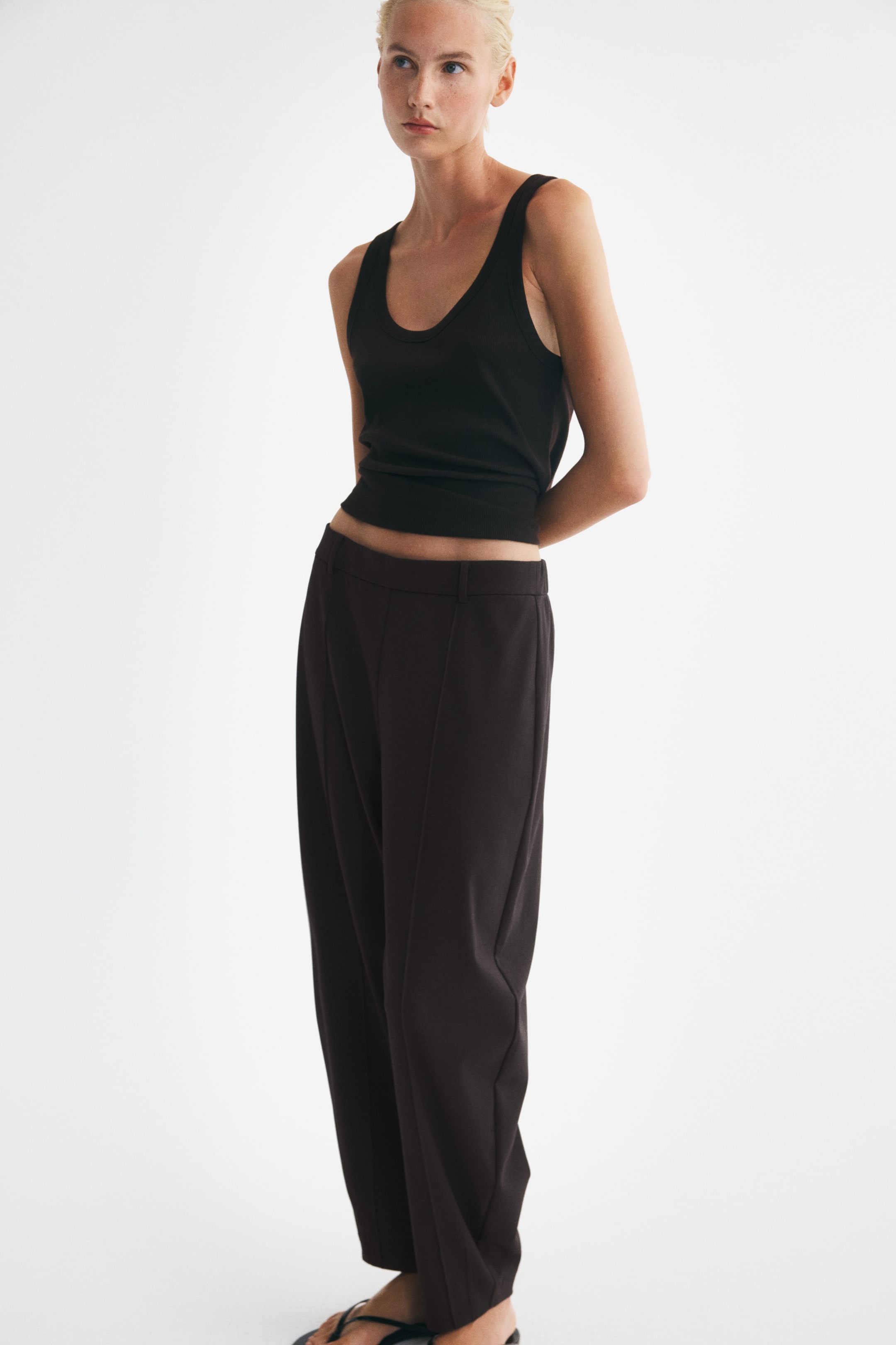 Jersey Barrel-Leg Pants