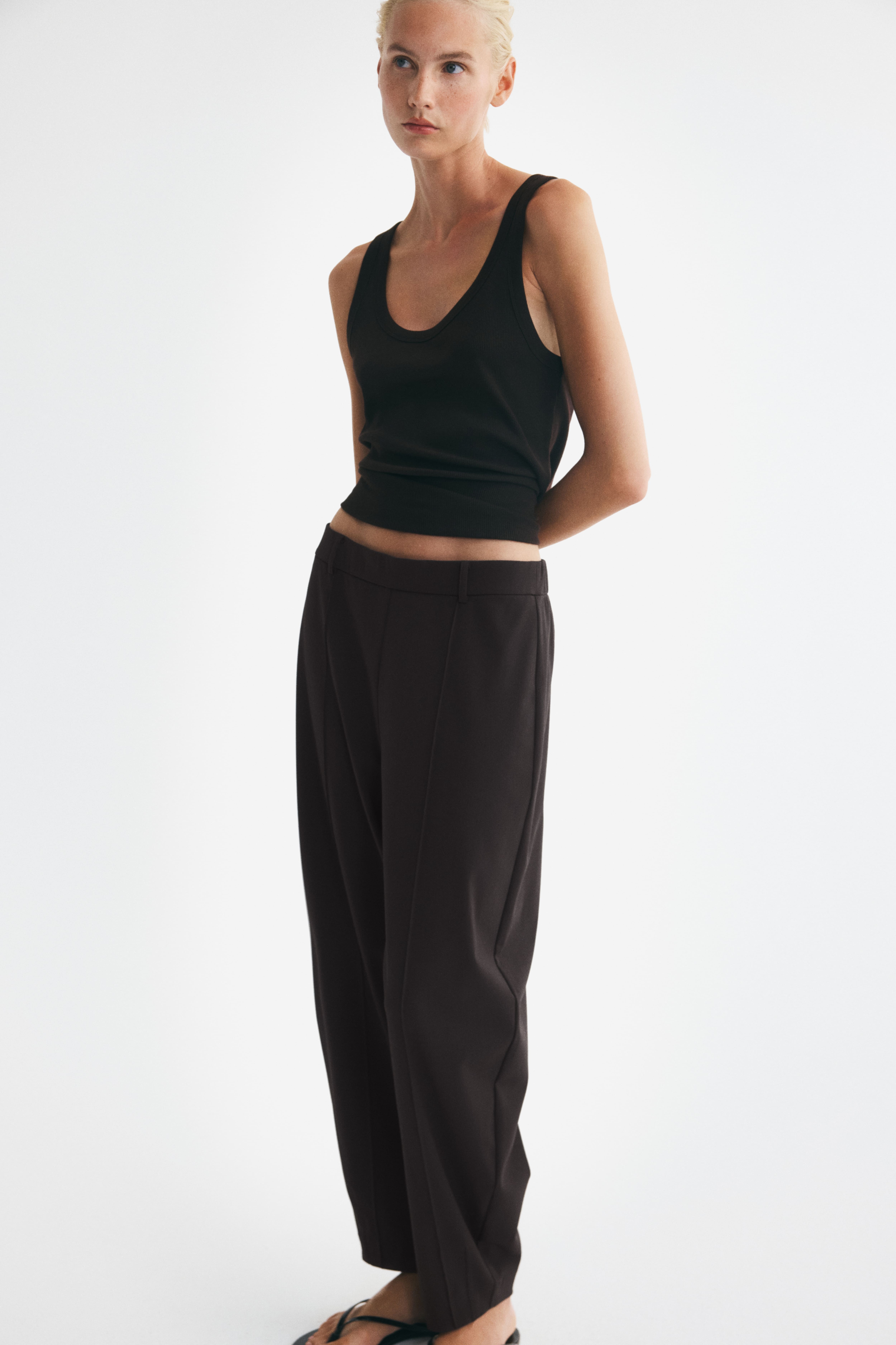 Jersey Barrel-Leg Pants