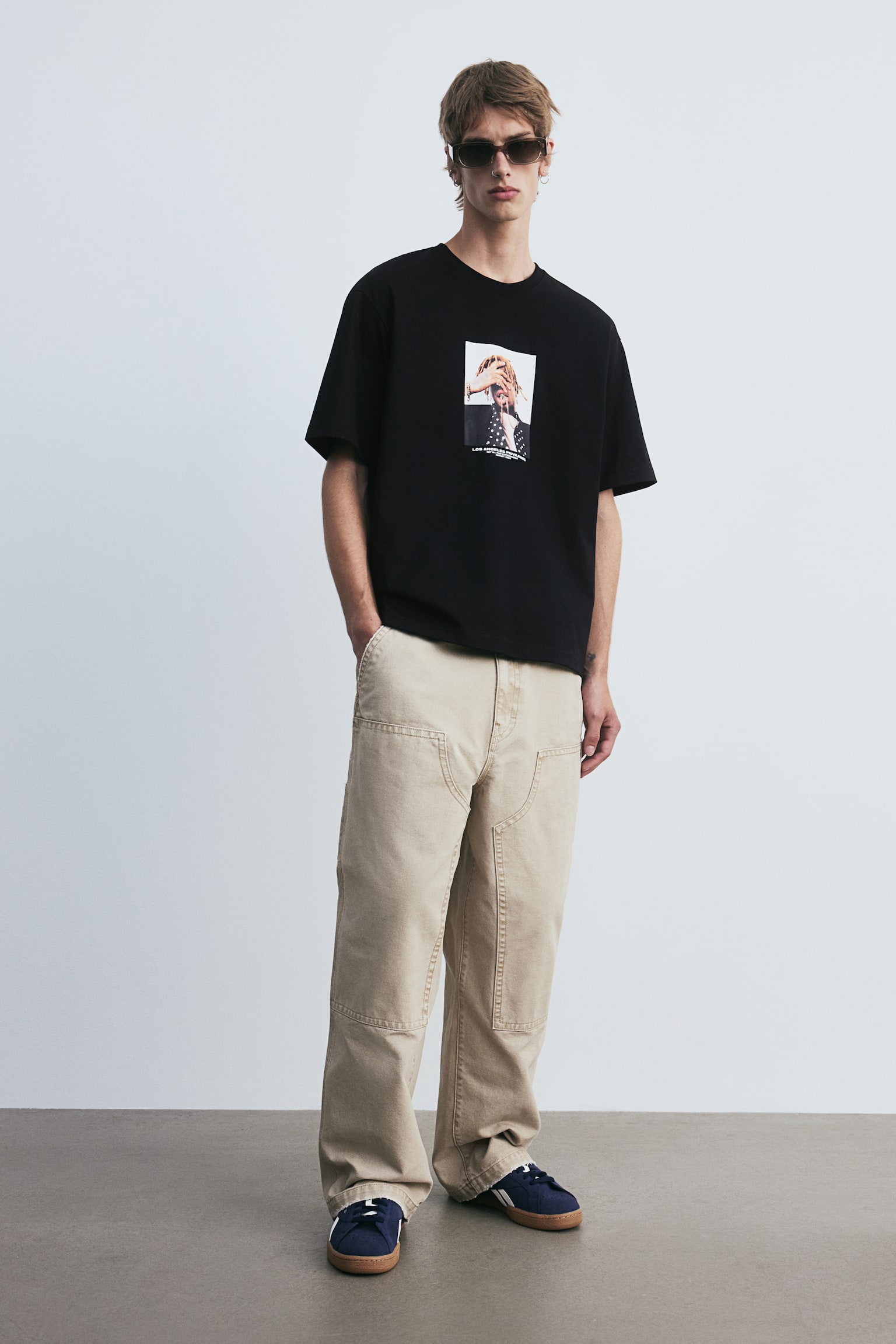 Loose Fit Printed T-shirt - Black/Los Angeles/Black/I'm So Tired/White/Same Sh*t/Black/LA Privileges/Cream/I Love LA - 3