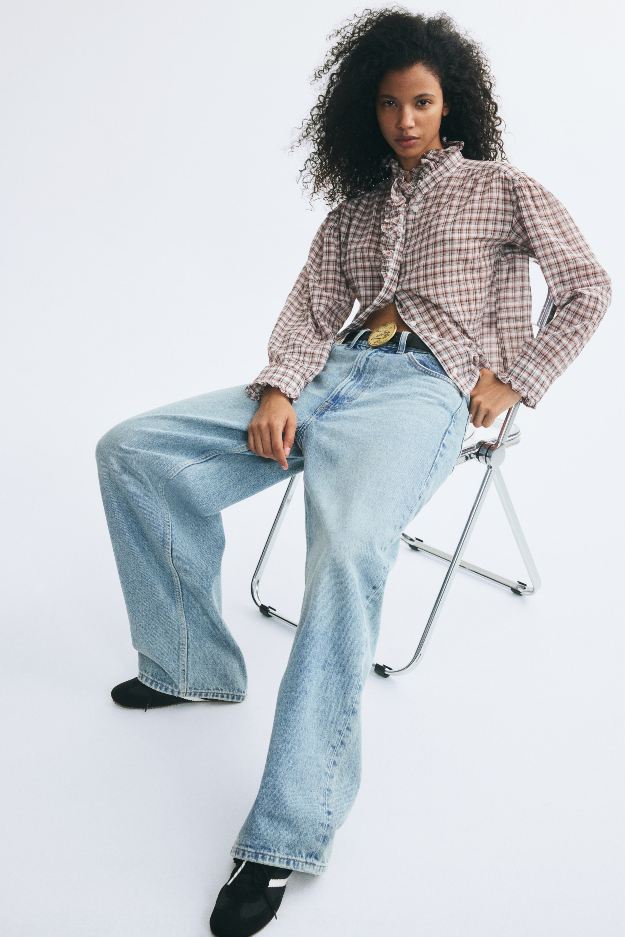 Ruffle-Trimmed Blouse