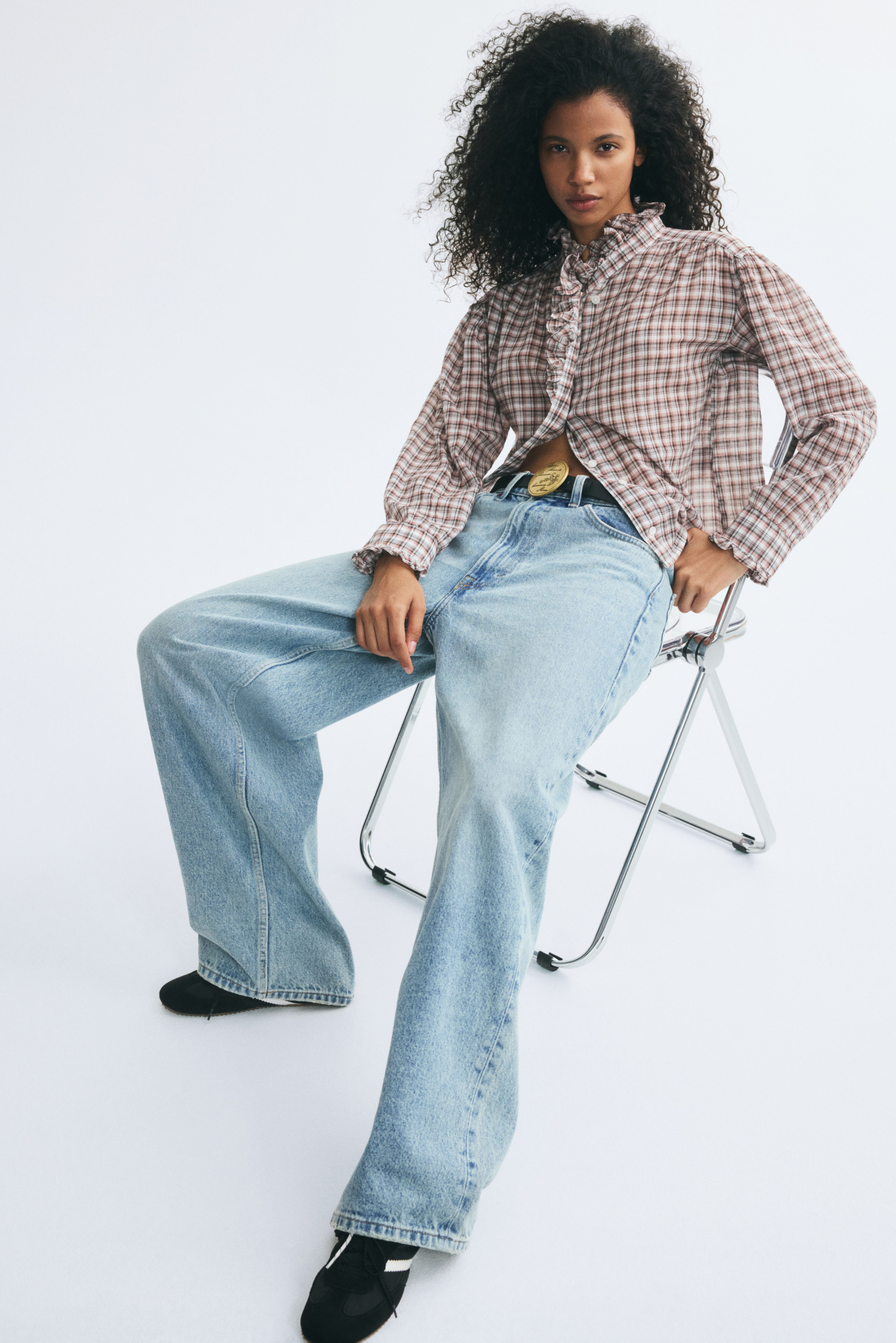 Ruffle-Trimmed Blouse