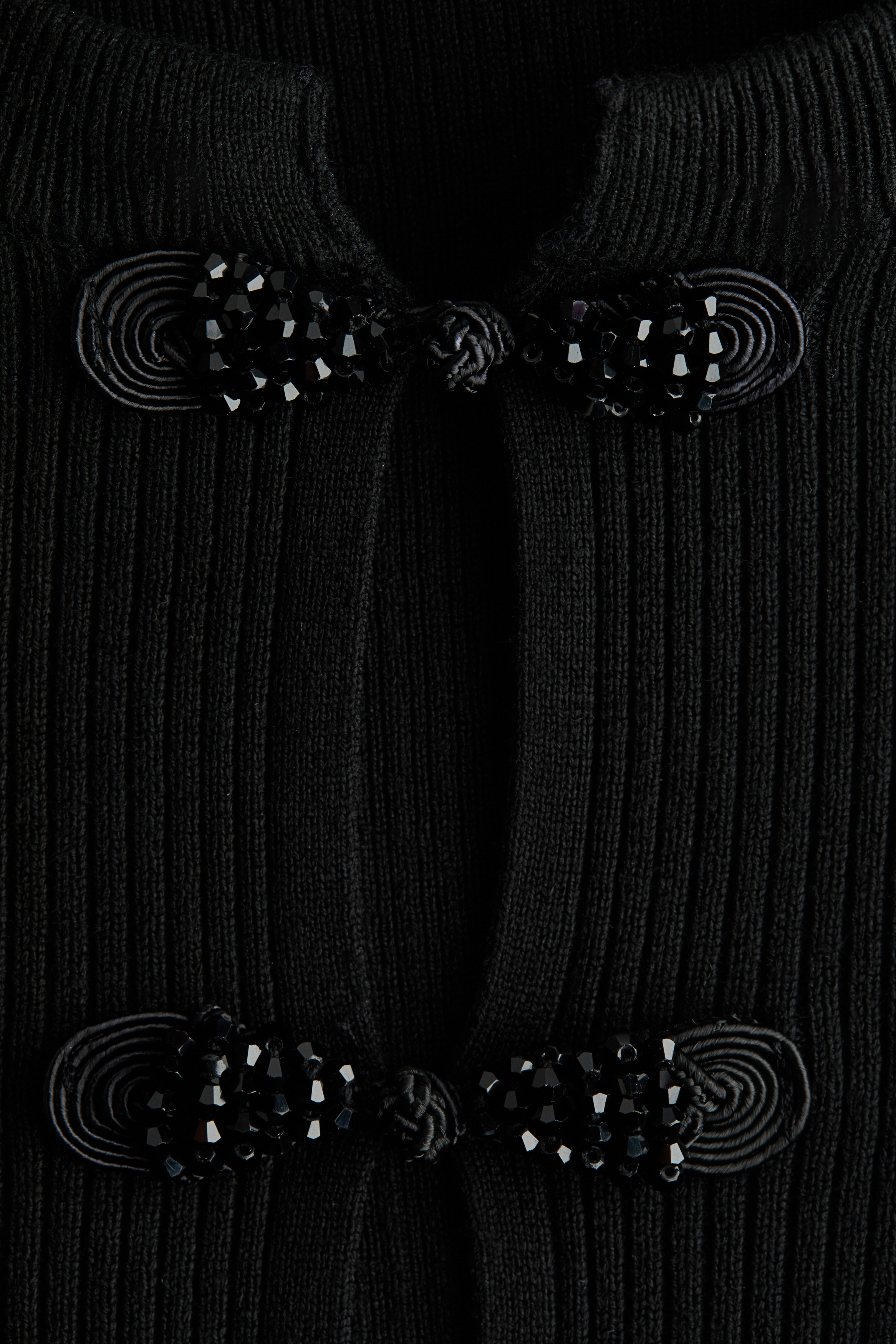 Женский кардиган H&M Rib-Knit Knot-Button, цвет: Чёрный — фото 6