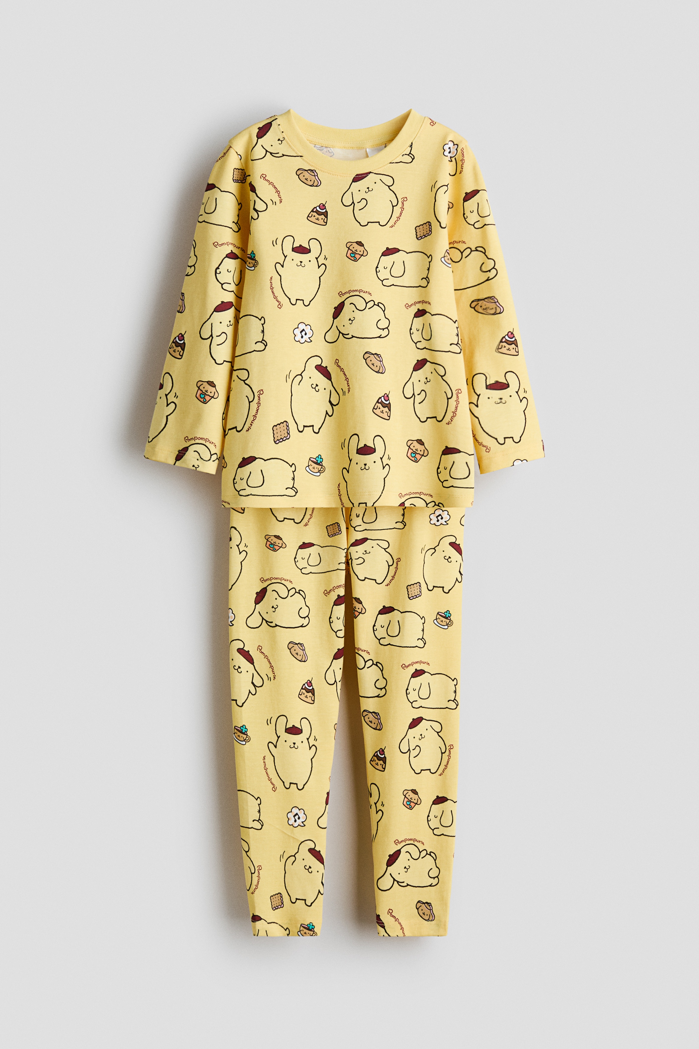Bộ đồ ngủ cotton in hình - Màu vàng/Pompompurin