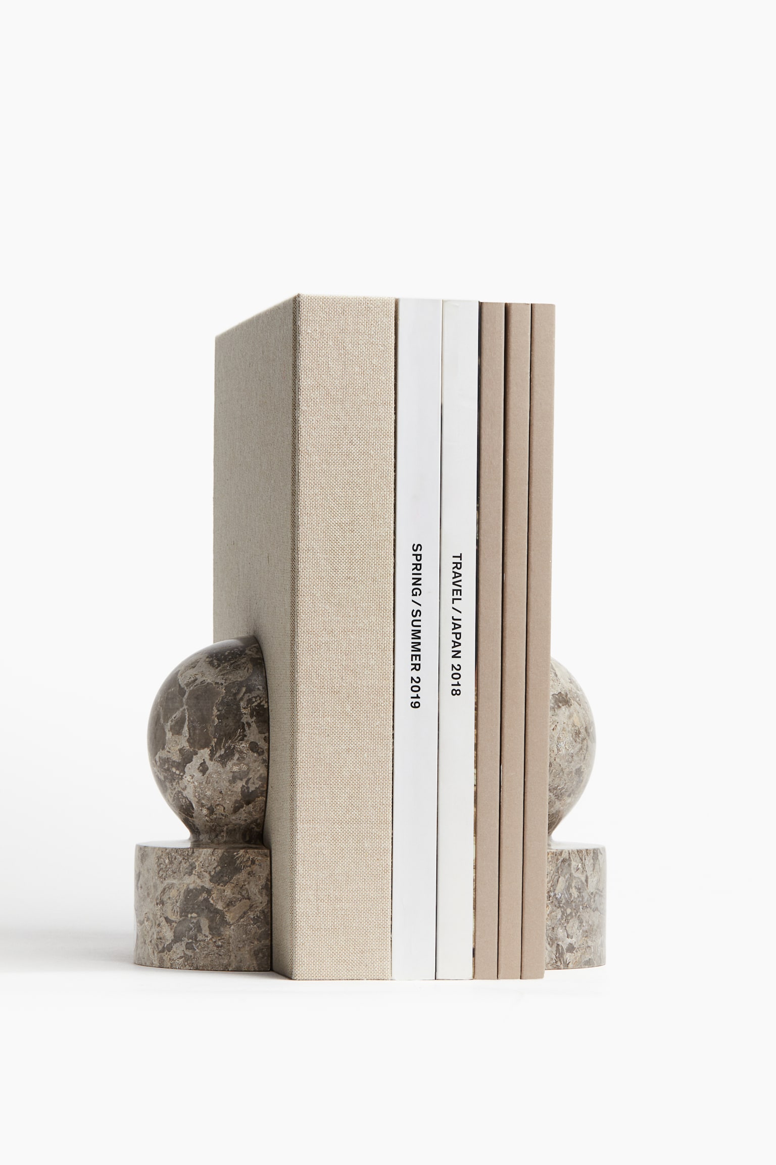 Marble bookend - Grey/White - 3