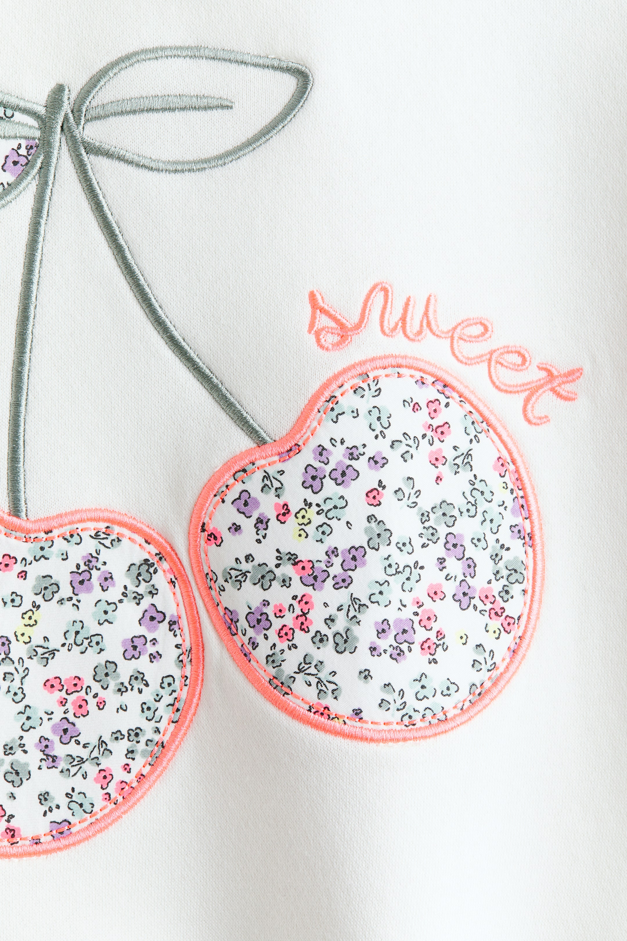 View larger image: Sweatshirt with Motif - White/cherries - Kids | H&M US 2