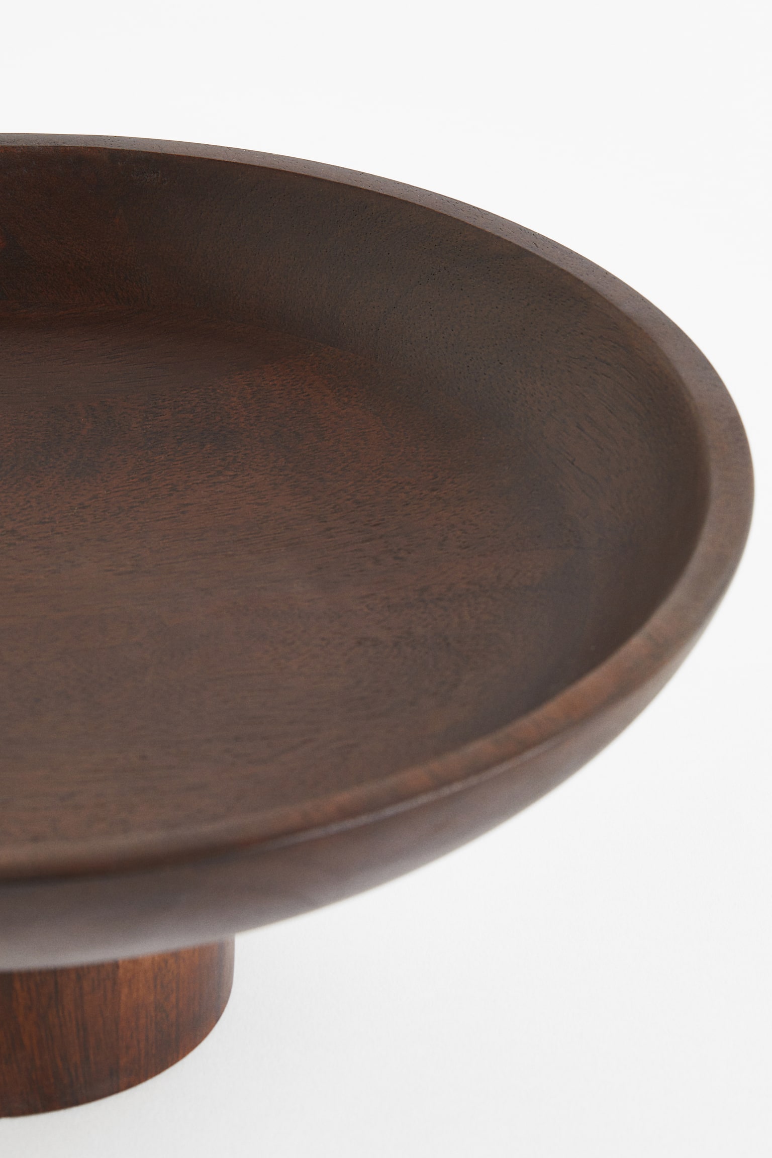 Wooden pedestal bowl - Dark brown - 3