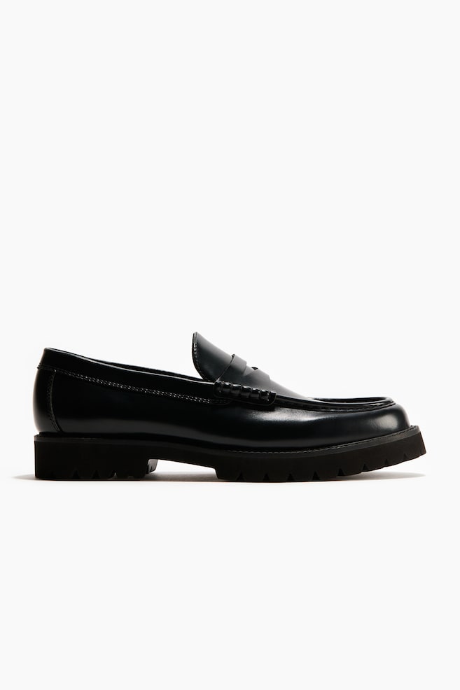 Penny Loafers - Black - 1