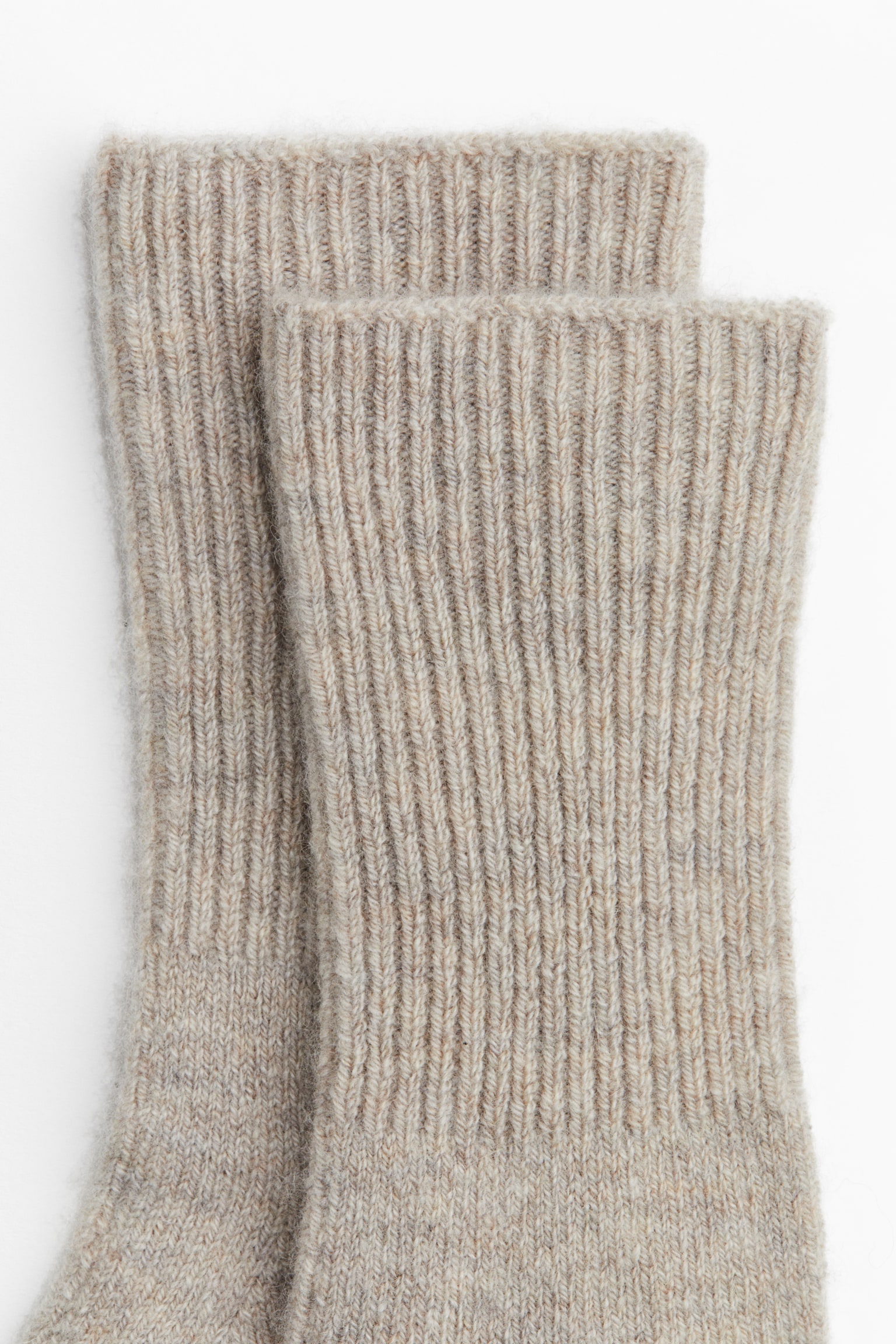 Cashmere-blend gloves - Beige marl/Greige/Dark brown/Black - 2