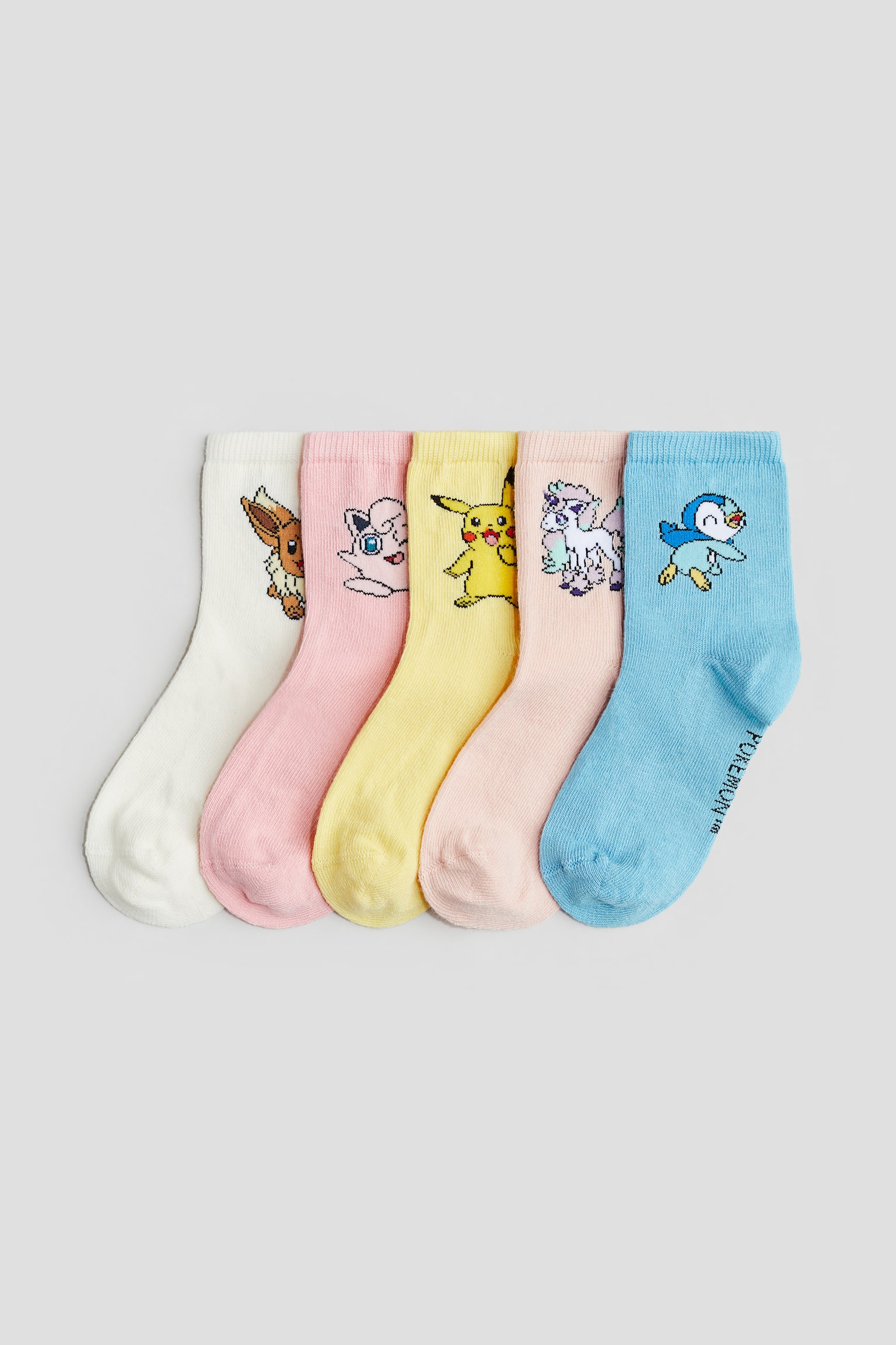 5-pack socks - White/Pokémon/Pink/Pink Panther - 1