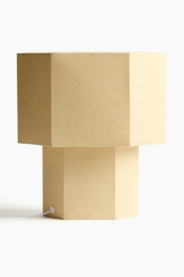 Stor sexkantig bordslampa