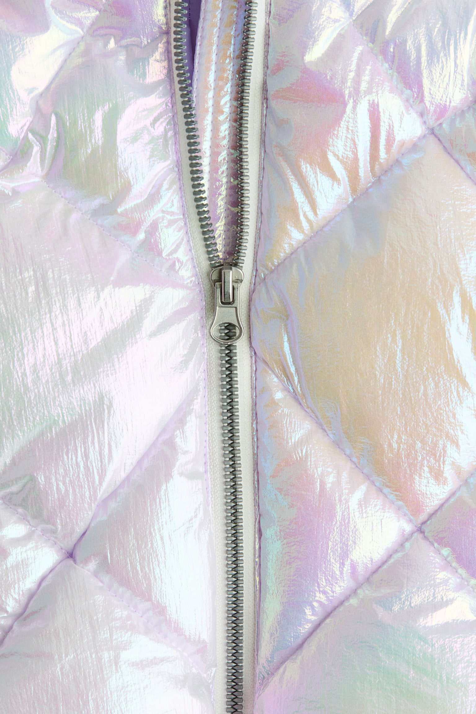 Shimmering puffer jacket - Light purple/Silver-coloured - 2