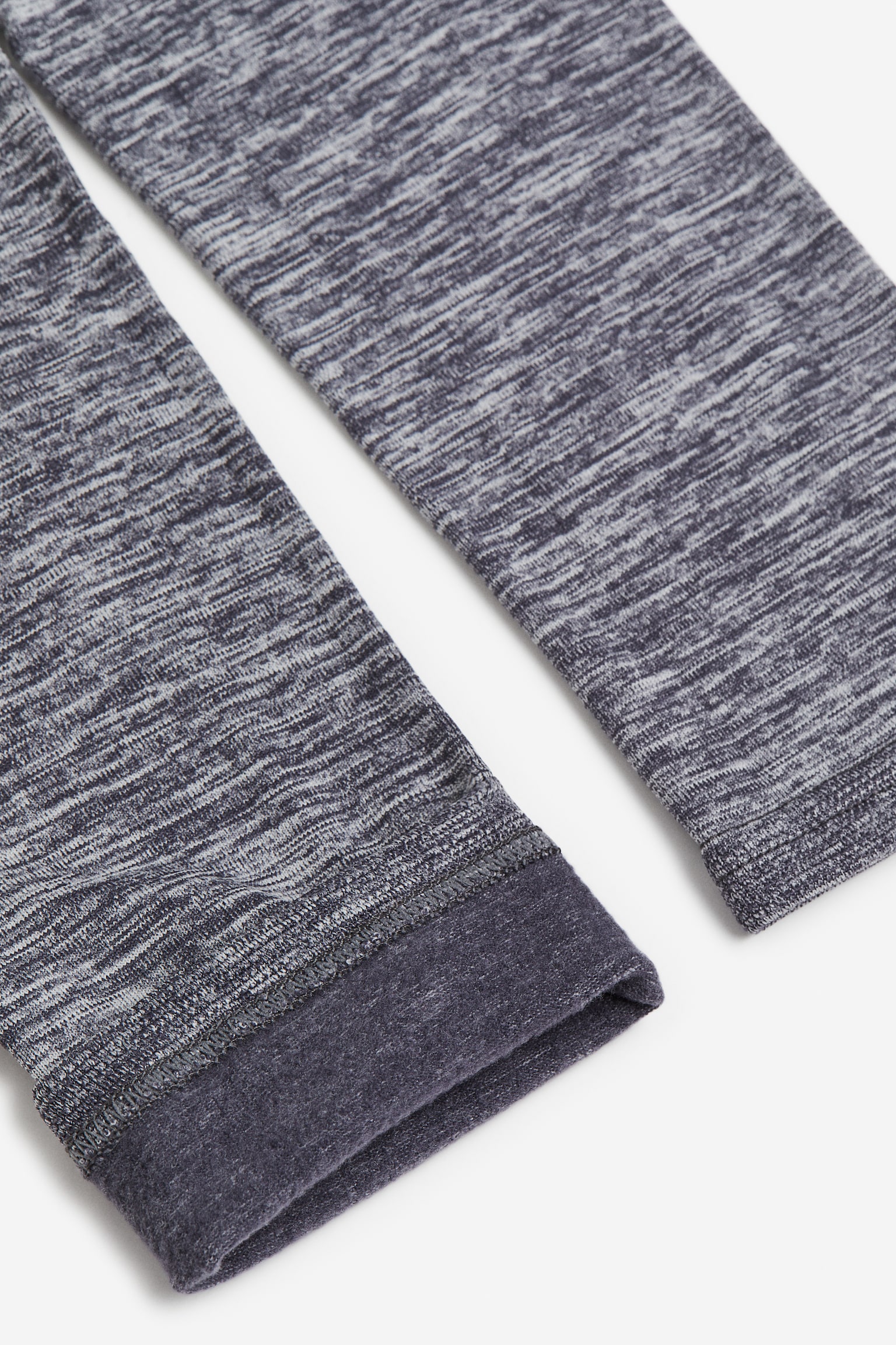 Fleece leggings - Grey/Black - 2