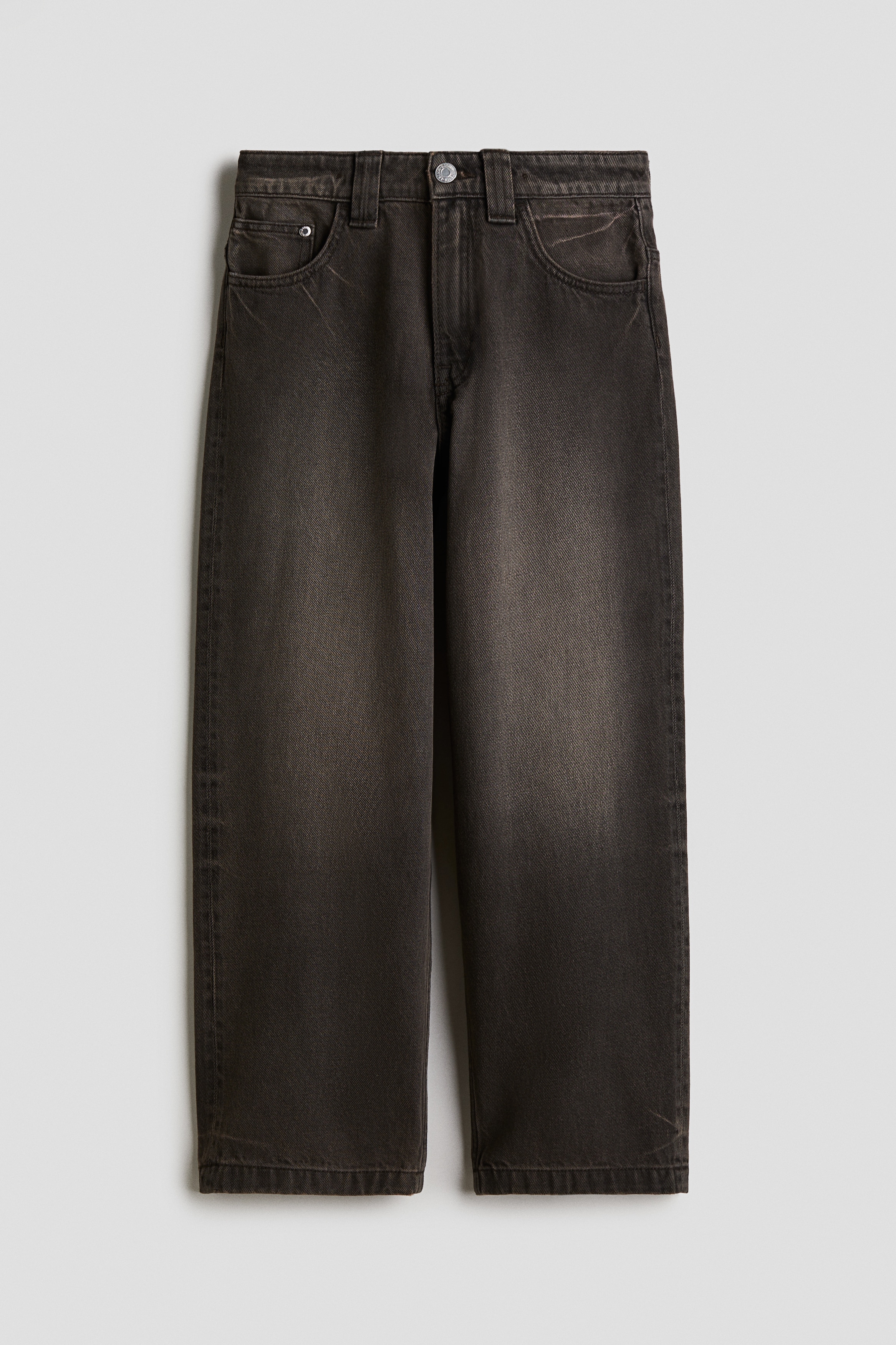 Washed black Baggy Fit jeans - Size: 12-13Y  - H&M