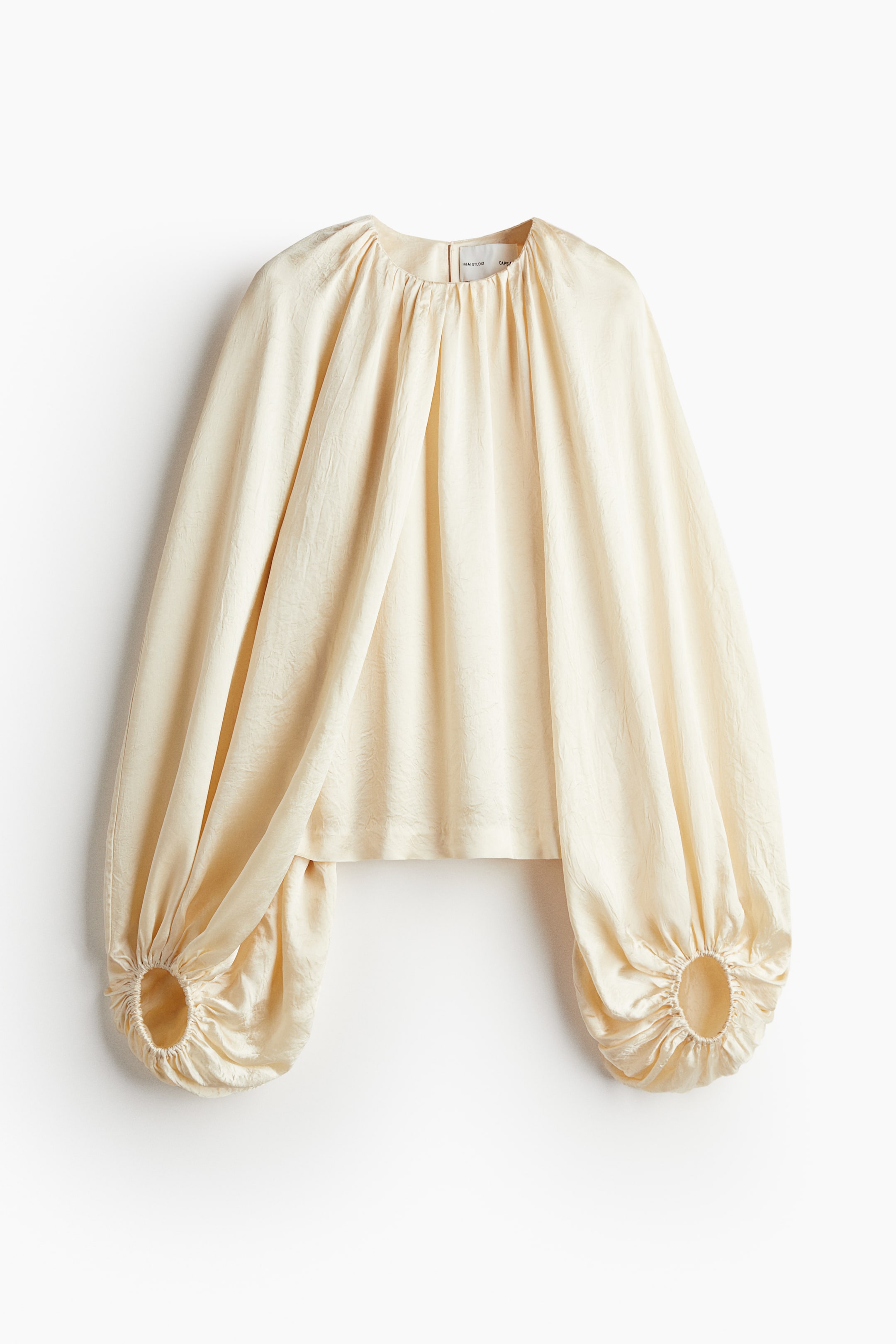 Blouse volumineuse en crêpe - Beige clair - FEMME | H&M FR 3