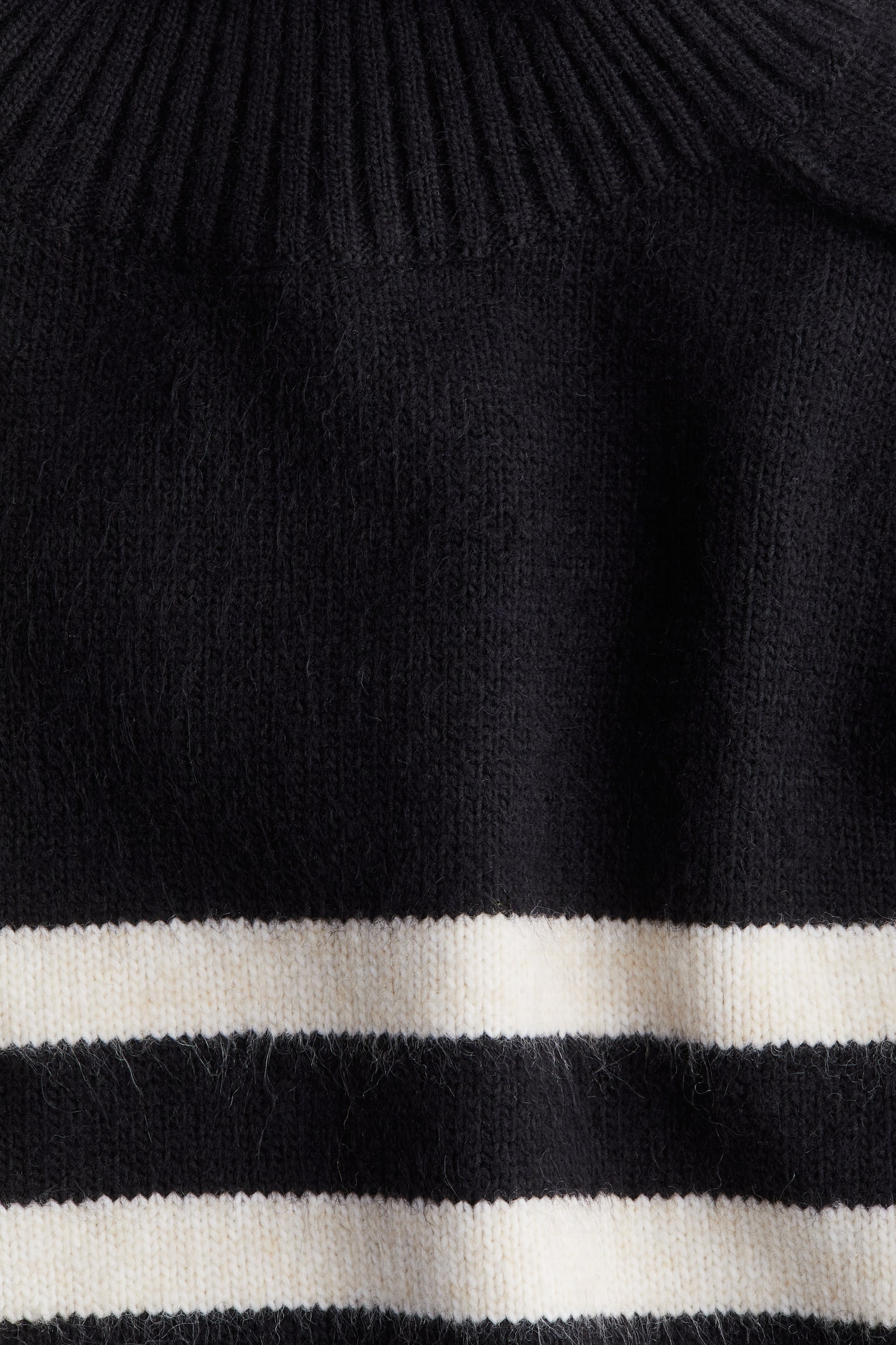 Turtleneck jumper - Black/Striped/Dark brown/Grey/Striped - 3