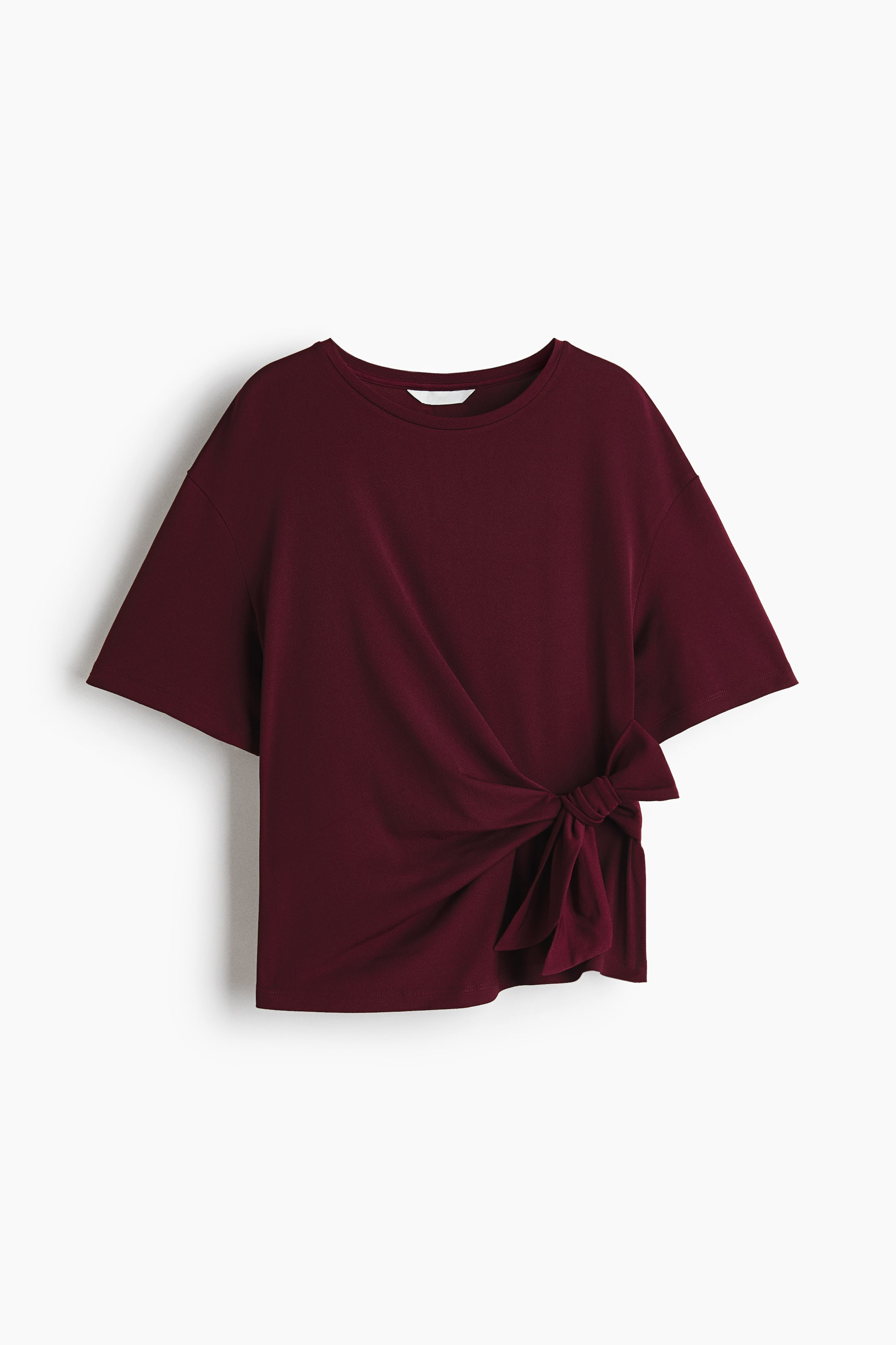 拡大画像を表示: タイディテールトップス - バーガンディ - レディース | H&M JP 1