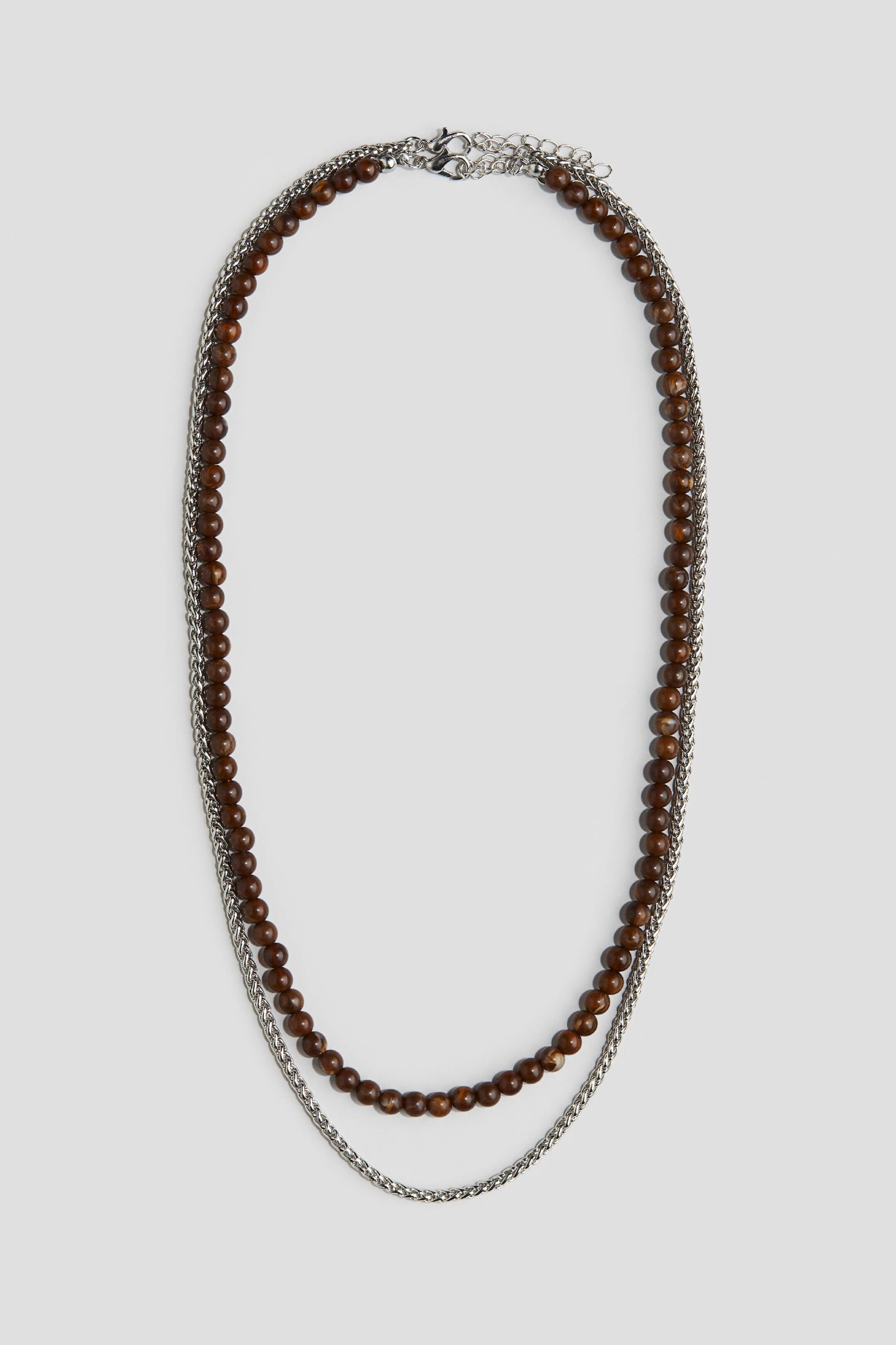 View larger image: 2-pack Necklaces - Dark brown/Silver colour - Kids | H&M AU 1