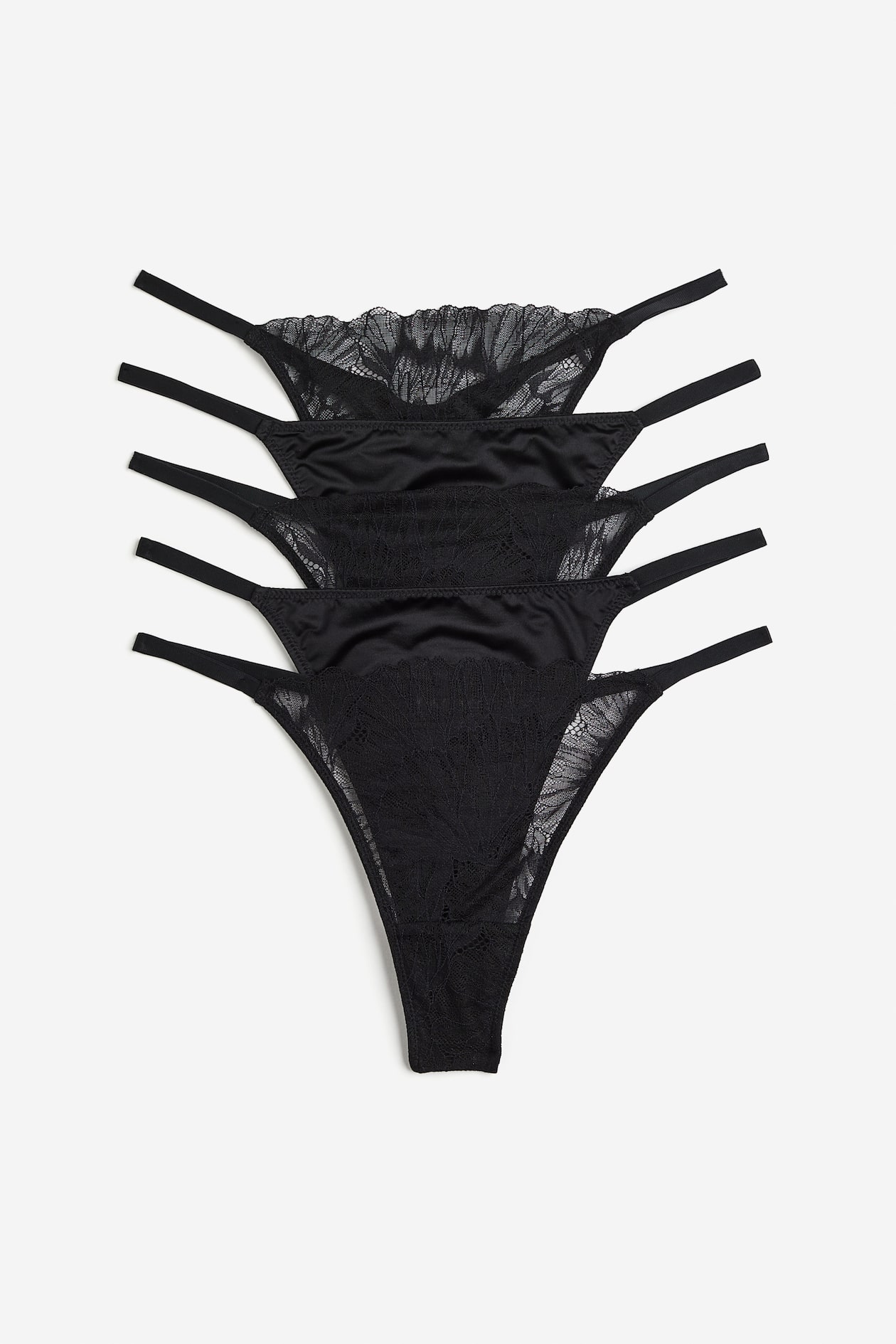 5 pack Panties Thong Negro Ladies H M MX 5-pack-panties-thong-negro-ladies-h-m-mx