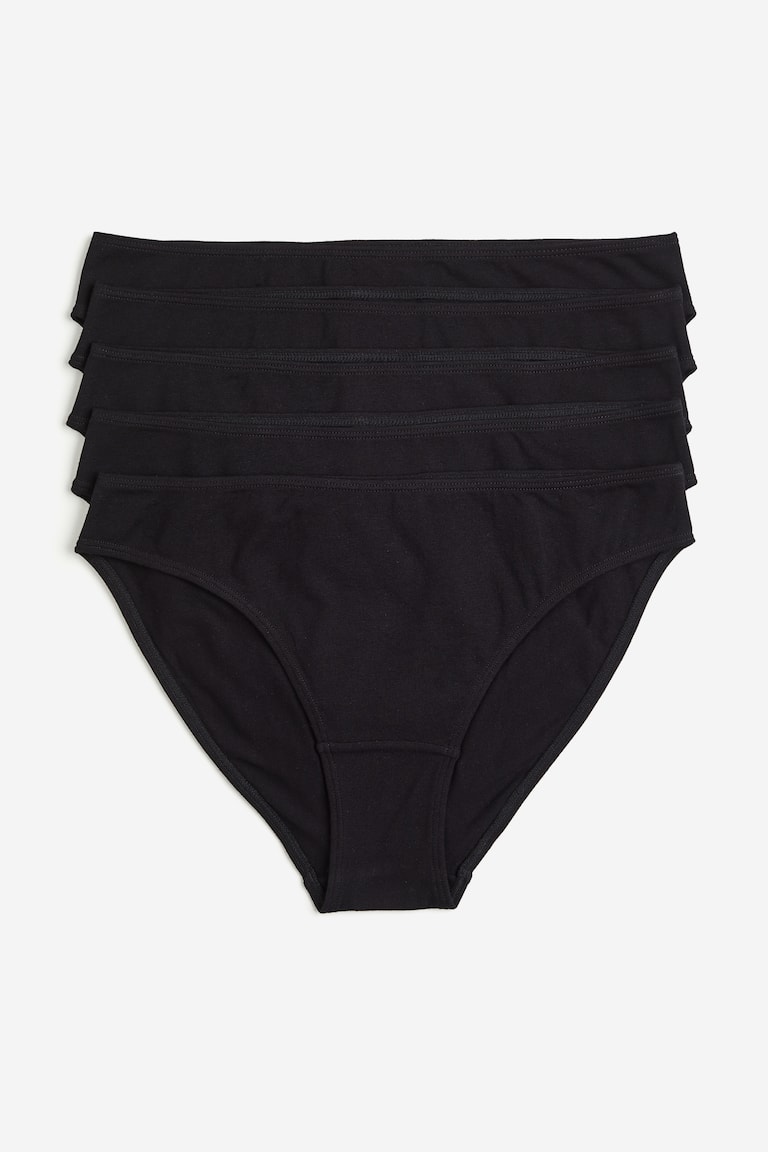 Pack de bragas de algodón Negro MUJER H&M ES