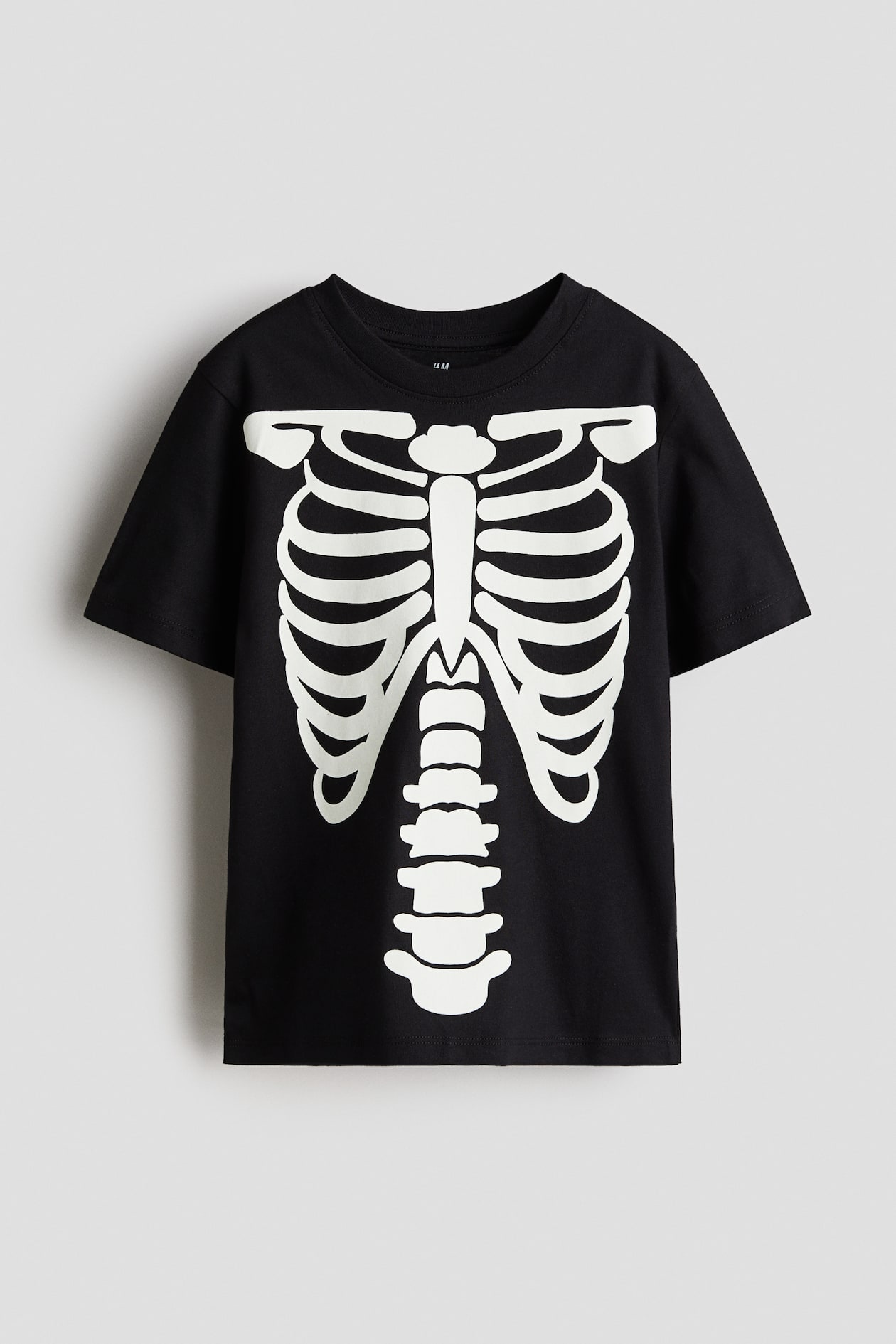 Playera con diseño Negro/Esqueleto Kids H&M MX
