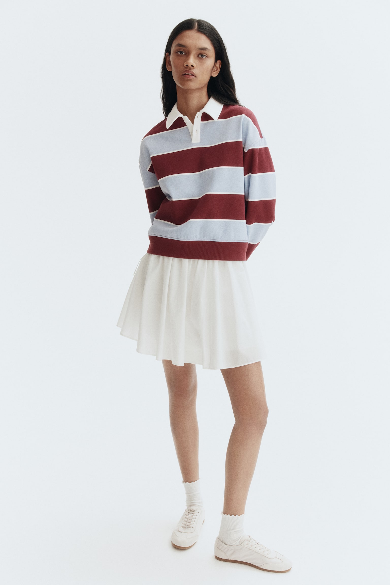 Áo rugby - Màu đỏ/Kẻ xanh dương/Màu trắng/Athletics/Xanh tím than/Atelier de Mode - 5