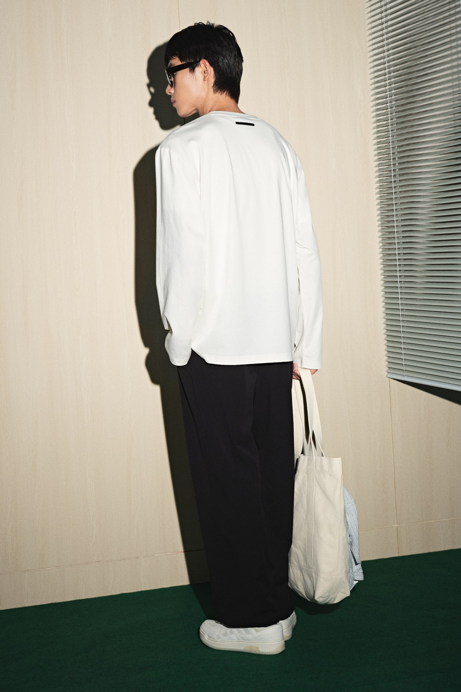 寬鬆長褲 - 黑色/灰色 - 5