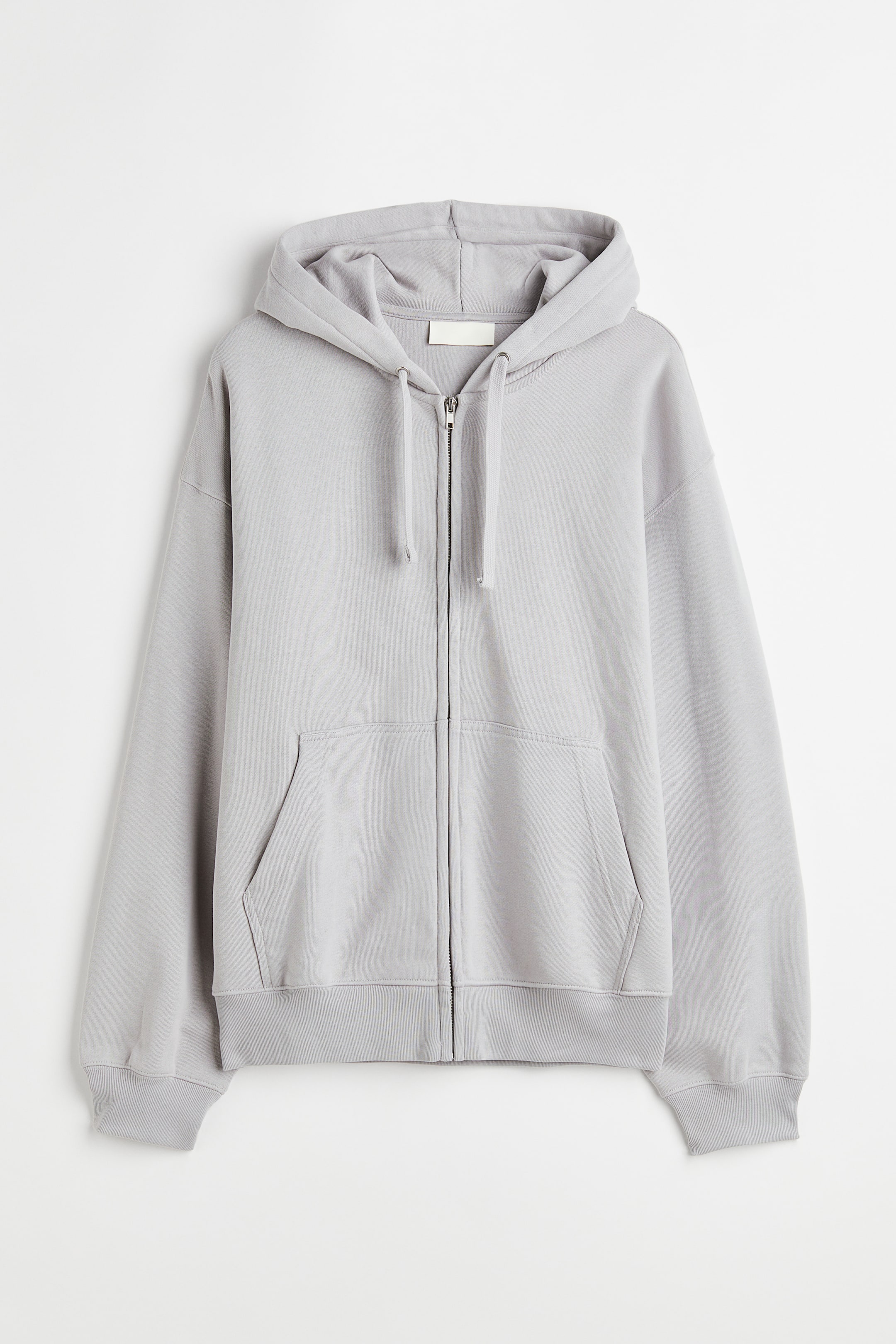 Grey Mens Zip Through Sweatshirt MENS PLAIN LIGHT GREY ZIP UP